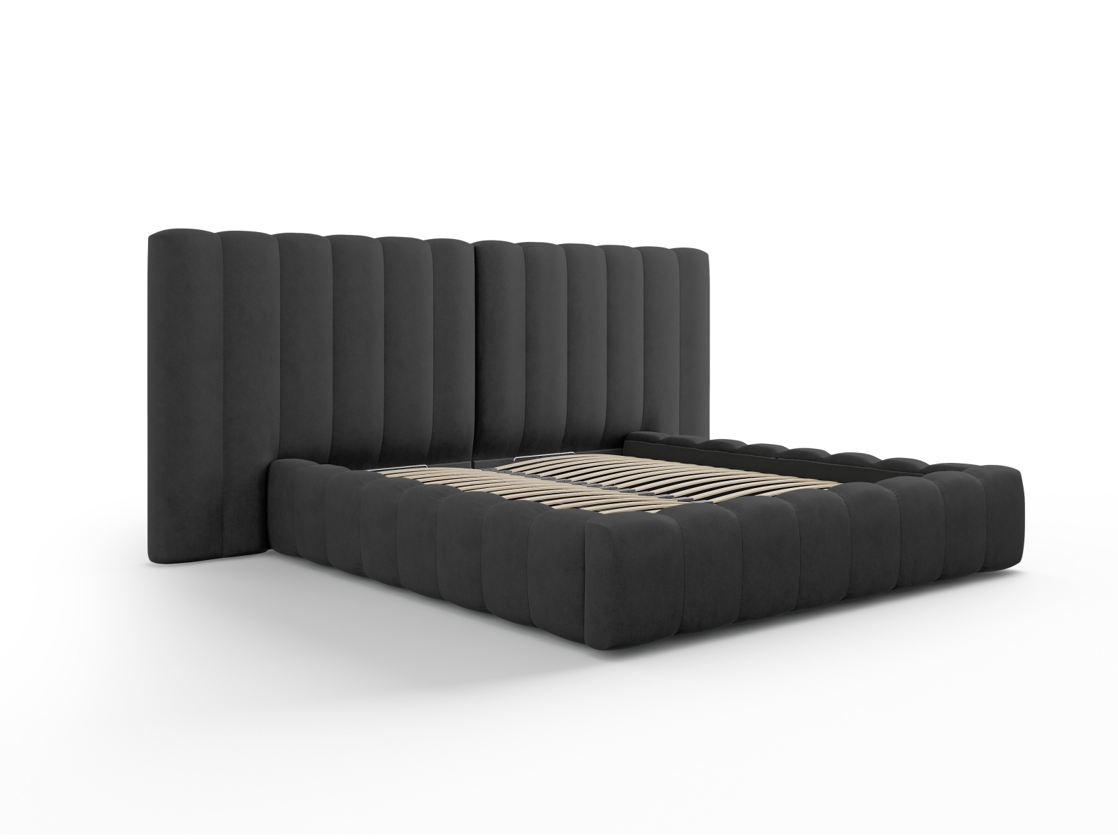 Storage Bed With Double Headboard, "Kelp", 300x230x100