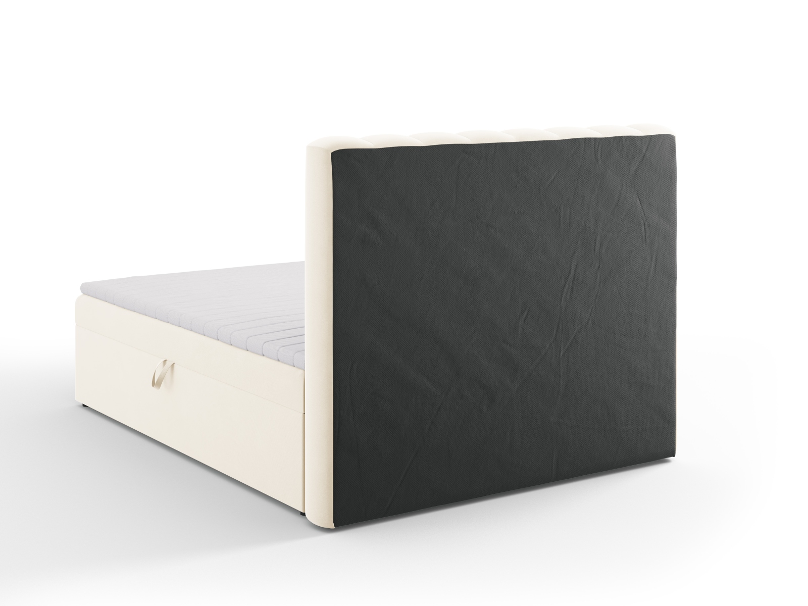 Boxspring Bed Set: Headboard + Box Springs/Mattress + Mattress Topper, "Kelp", 160x210x125