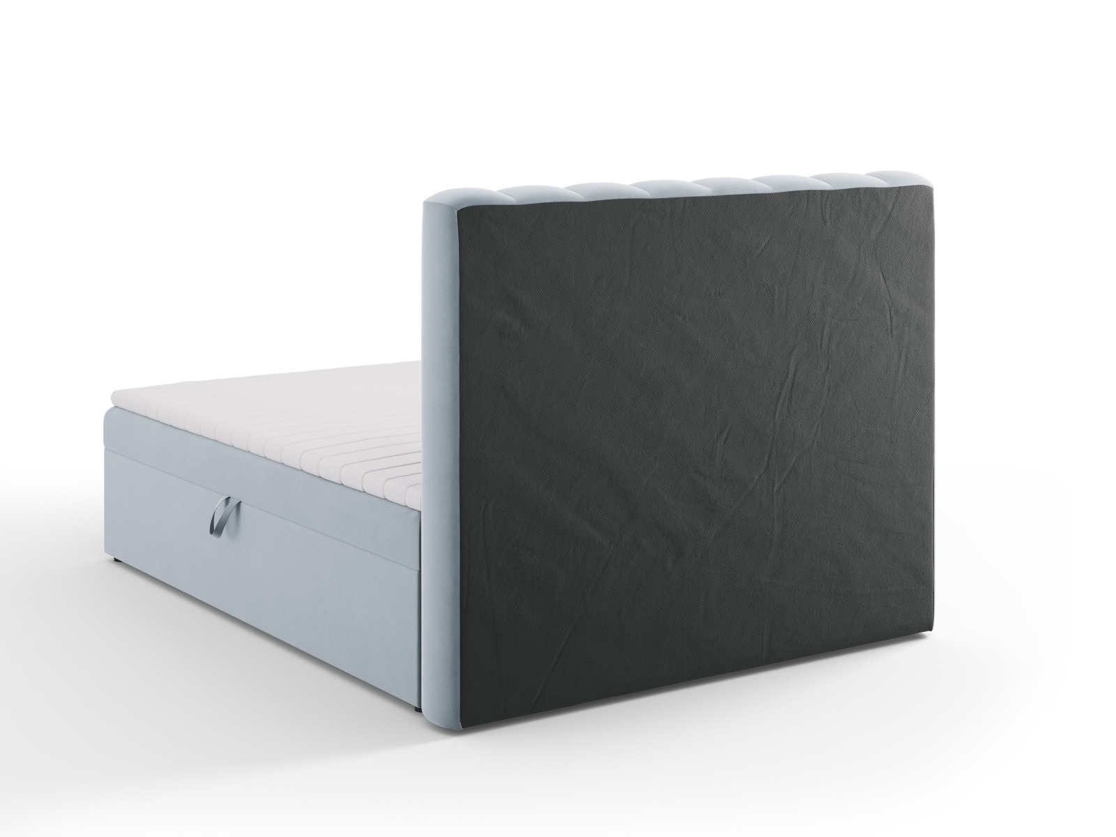 Boxspring Bed Set: Headboard + Box Springs/Mattress + Mattress Topper, "Kelp", 160x210x125