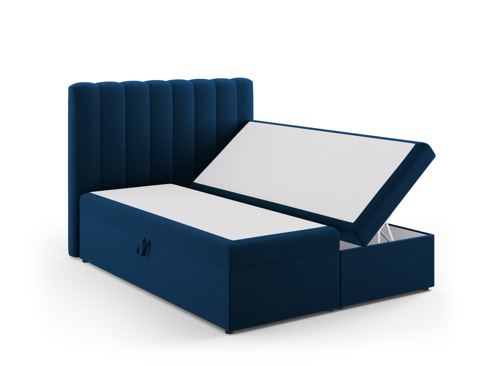 Boxspring Bed Set: Headboard + Box Springs/Mattress + Mattress Topper, "Kelp", 160x210x125