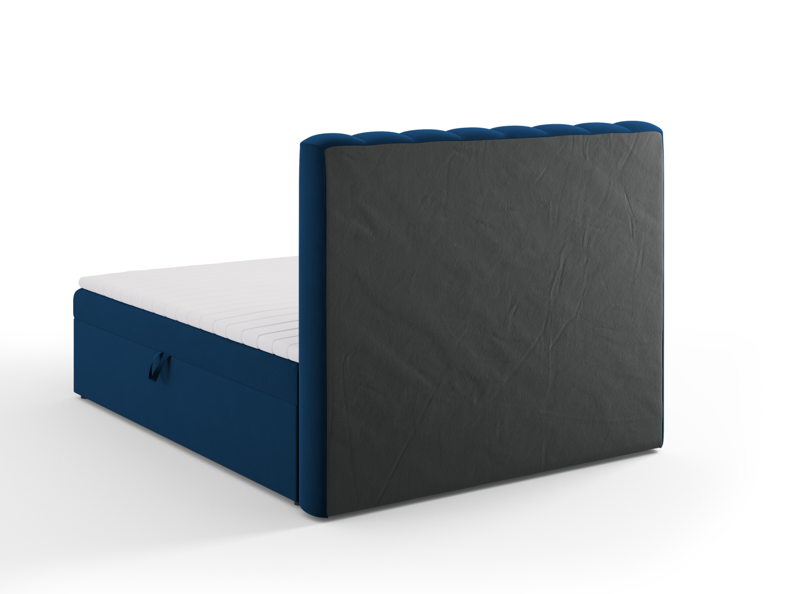 Boxspring Bed Set: Headboard + Box Springs/Mattress + Mattress Topper, "Kelp", 160x210x125