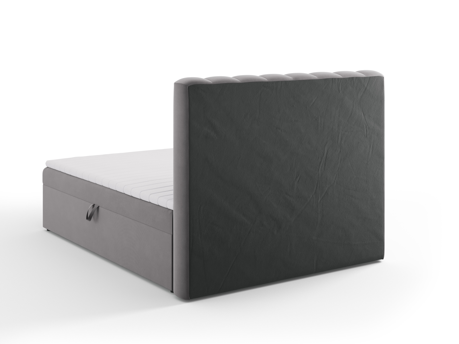 Boxspring Bed Set: Headboard + Box Springs/Mattress + Mattress Topper, "Kelp", 160x210x125