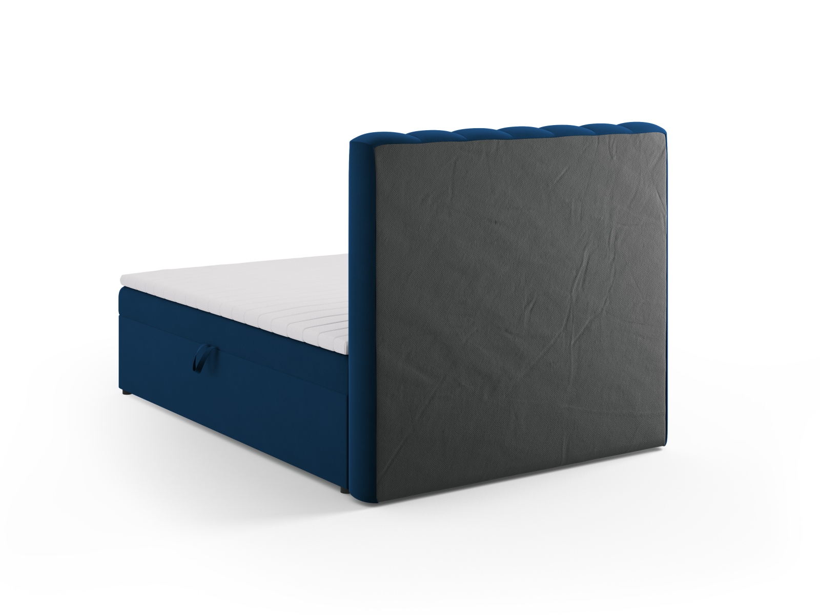 Boxspring Bed Set: Headboard + Box Springs/Mattress + Mattress Topper, "Kelp", 140x210x125
