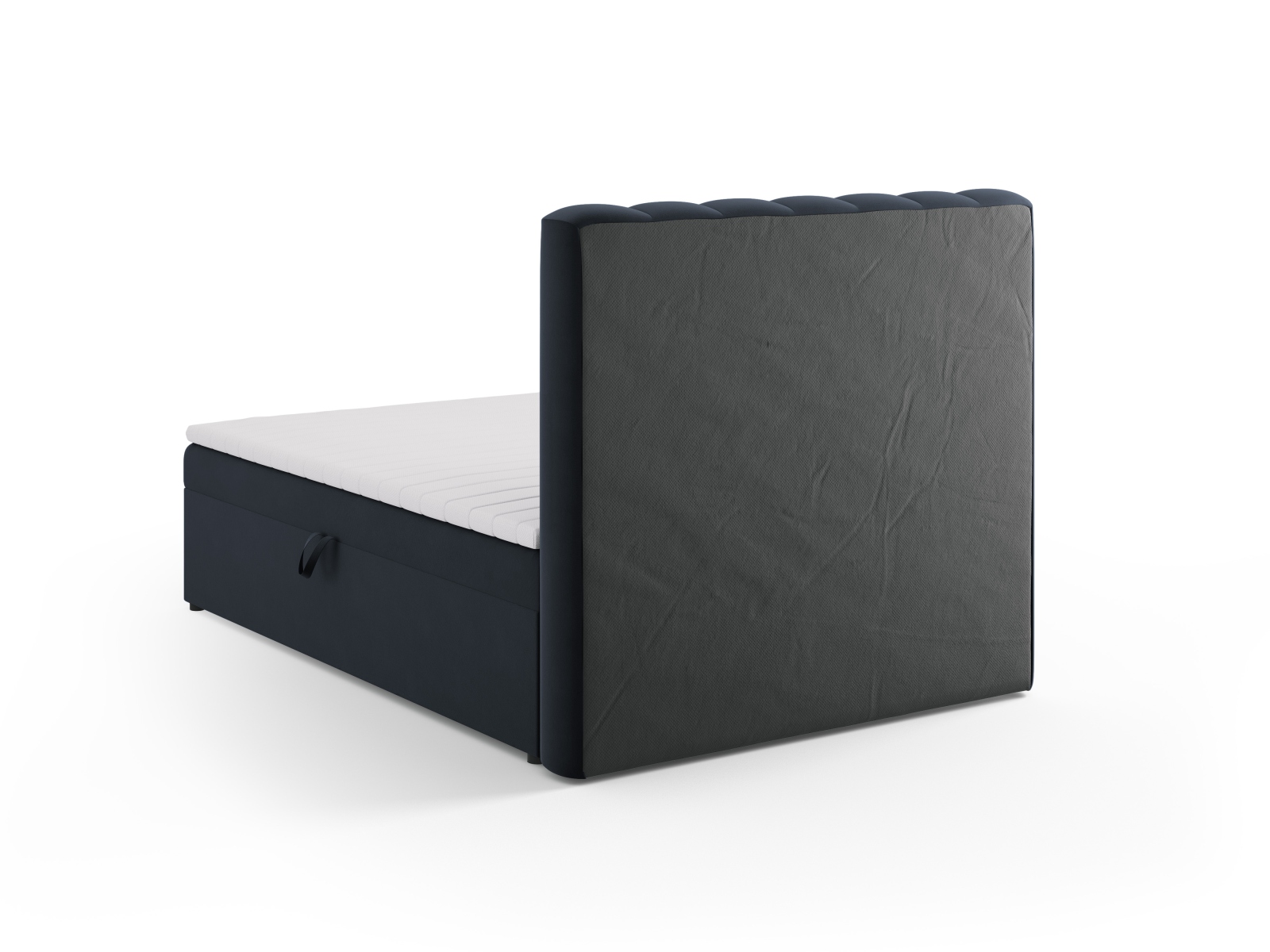 Boxspring Bed Set: Headboard + Box Springs/Mattress + Mattress Topper, "Kelp", 140x210x125