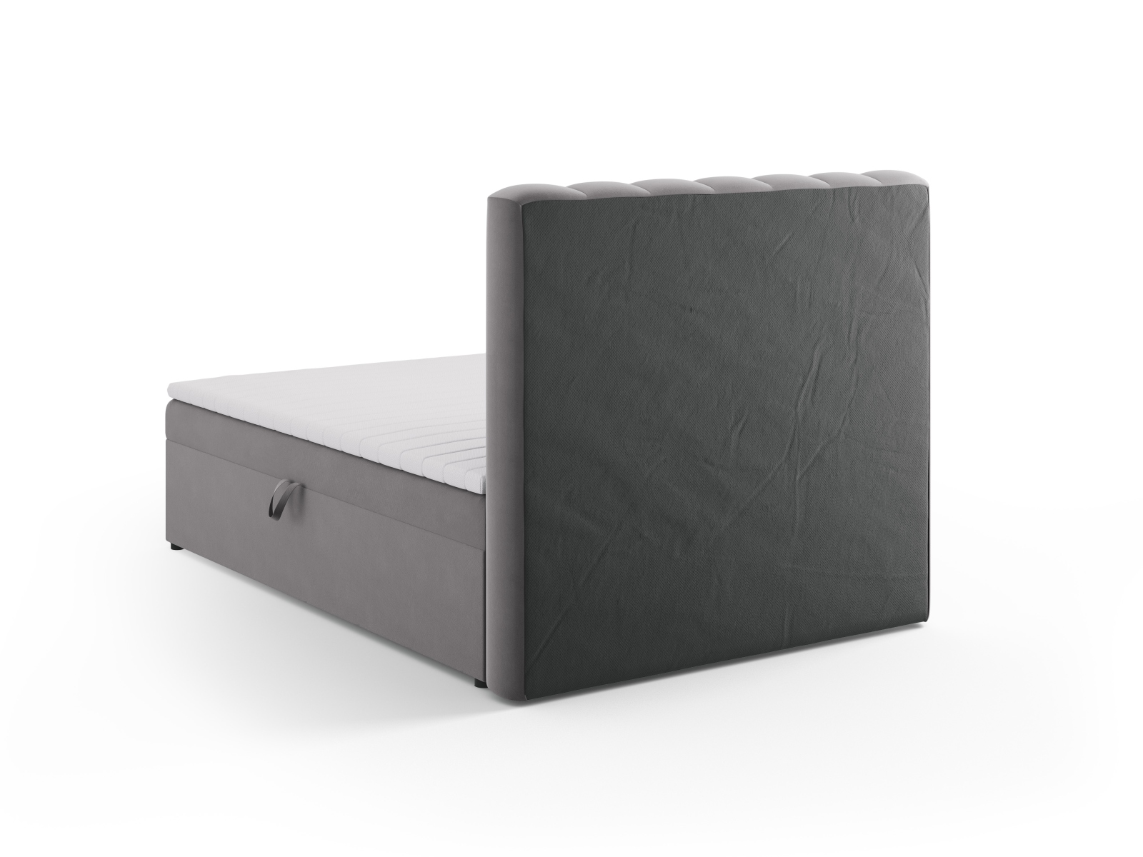 Boxspring Bed Set: Headboard + Box Springs/Mattress + Mattress Topper, "Kelp", 140x210x125