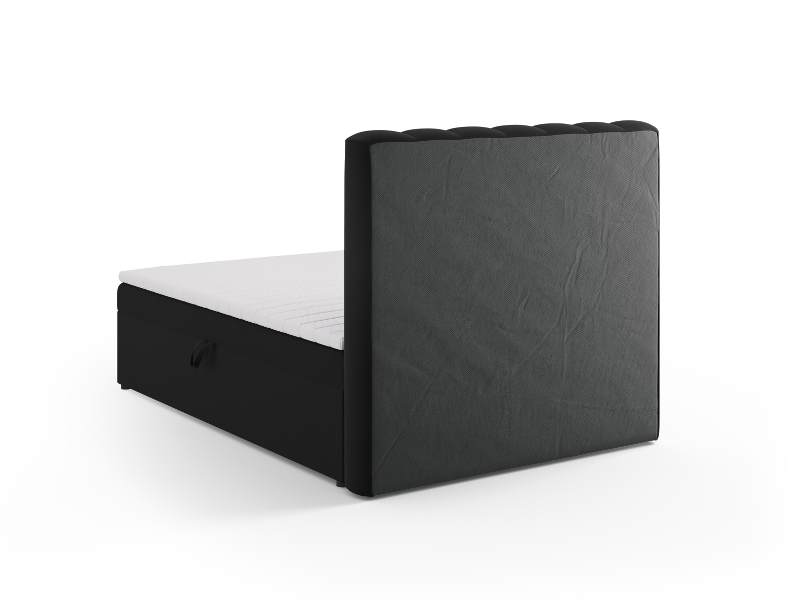 Boxspring Bed Set: Headboard + Box Springs/Mattress + Mattress Topper, "Kelp", 140x210x125