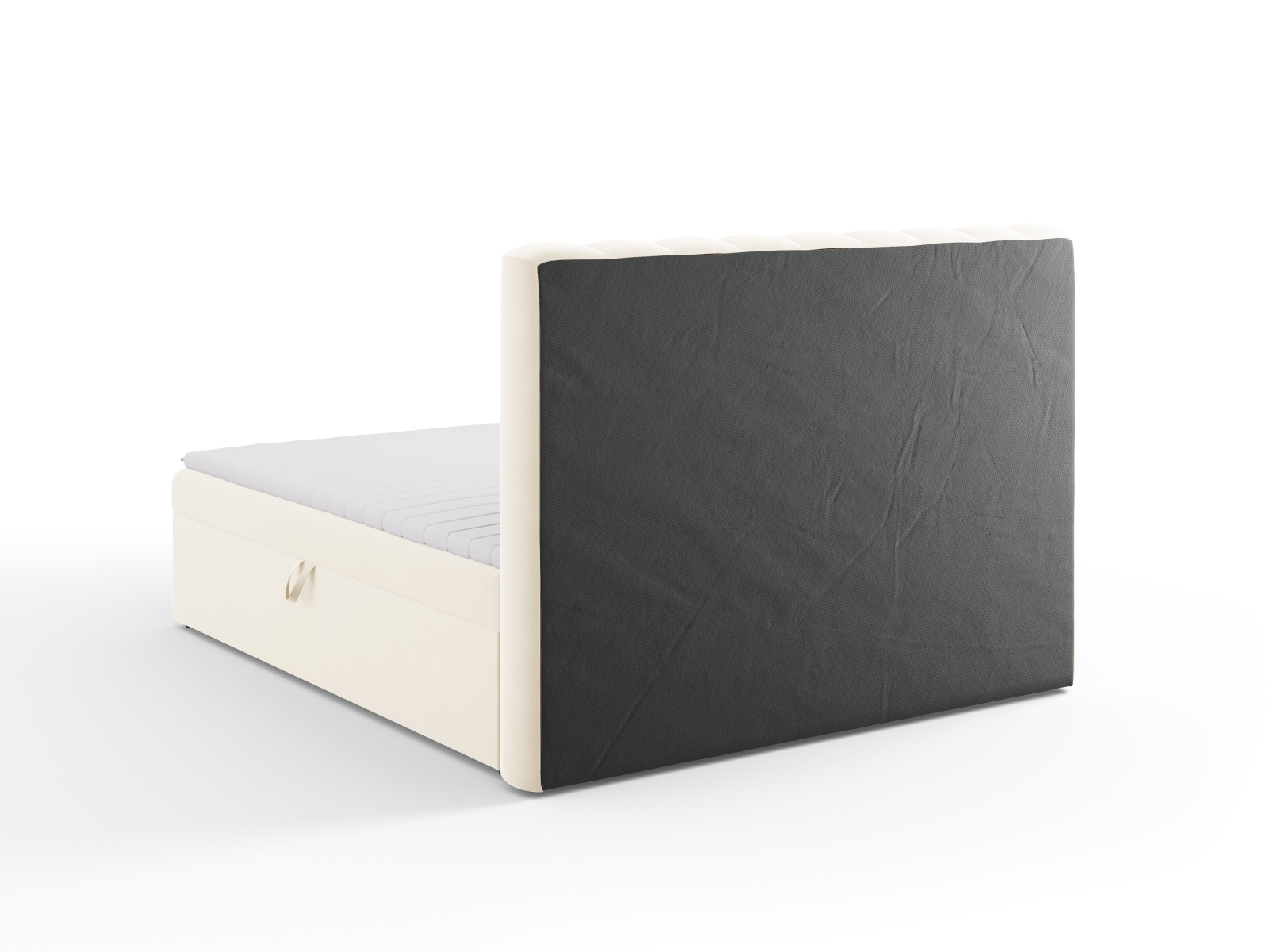 Boxspring Bed Set: Headboard + Box Springs/Mattress + Mattress Topper, "Kelp", 180x210x125