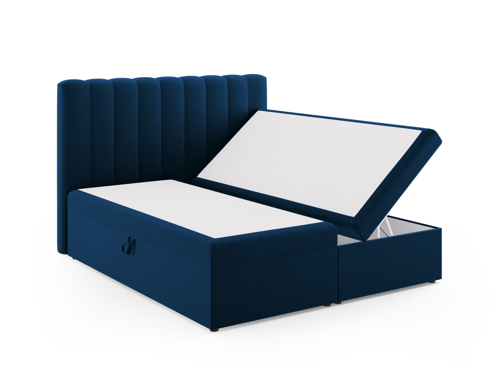 Boxspring Bed Set: Headboard + Box Springs/Mattress + Mattress Topper, "Kelp", 180x210x125