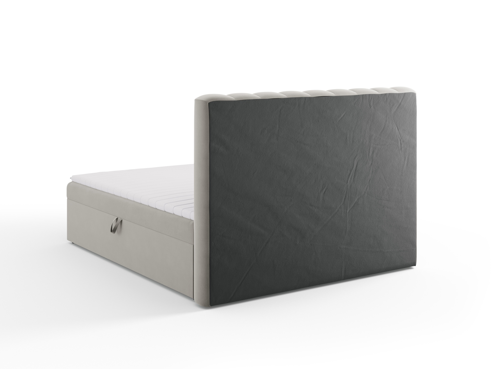 Boxspring Bed Set: Headboard + Box Springs/Mattress + Mattress Topper, "Kelp", 180x210x125