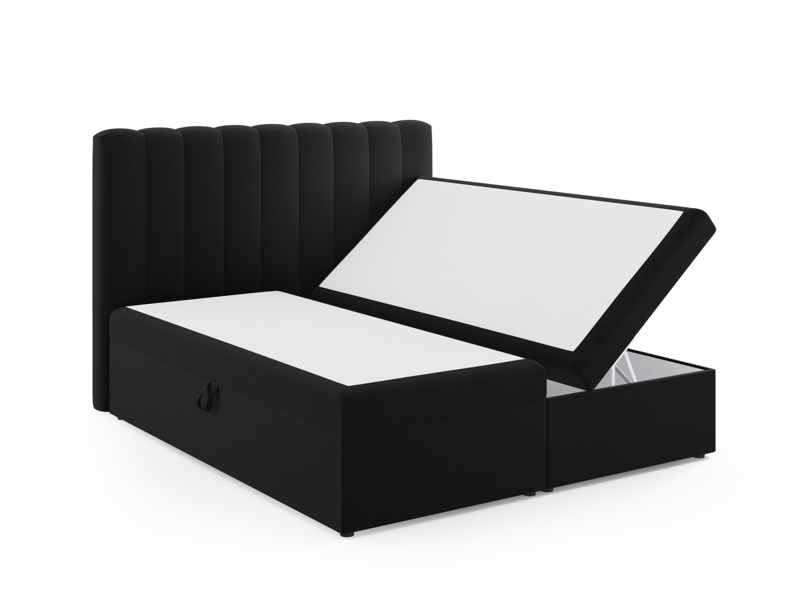 Boxspring Bed Set: Headboard + Box Springs/Mattress + Mattress Topper, "Kelp", 180x210x125