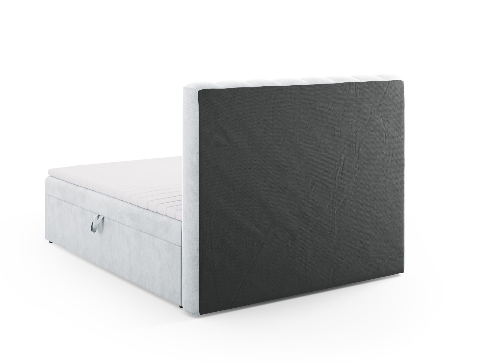 Boxspring Bed Set: Headboard + Box Springs/Mattress + Mattress Topper, "Kelp", 160x210x125