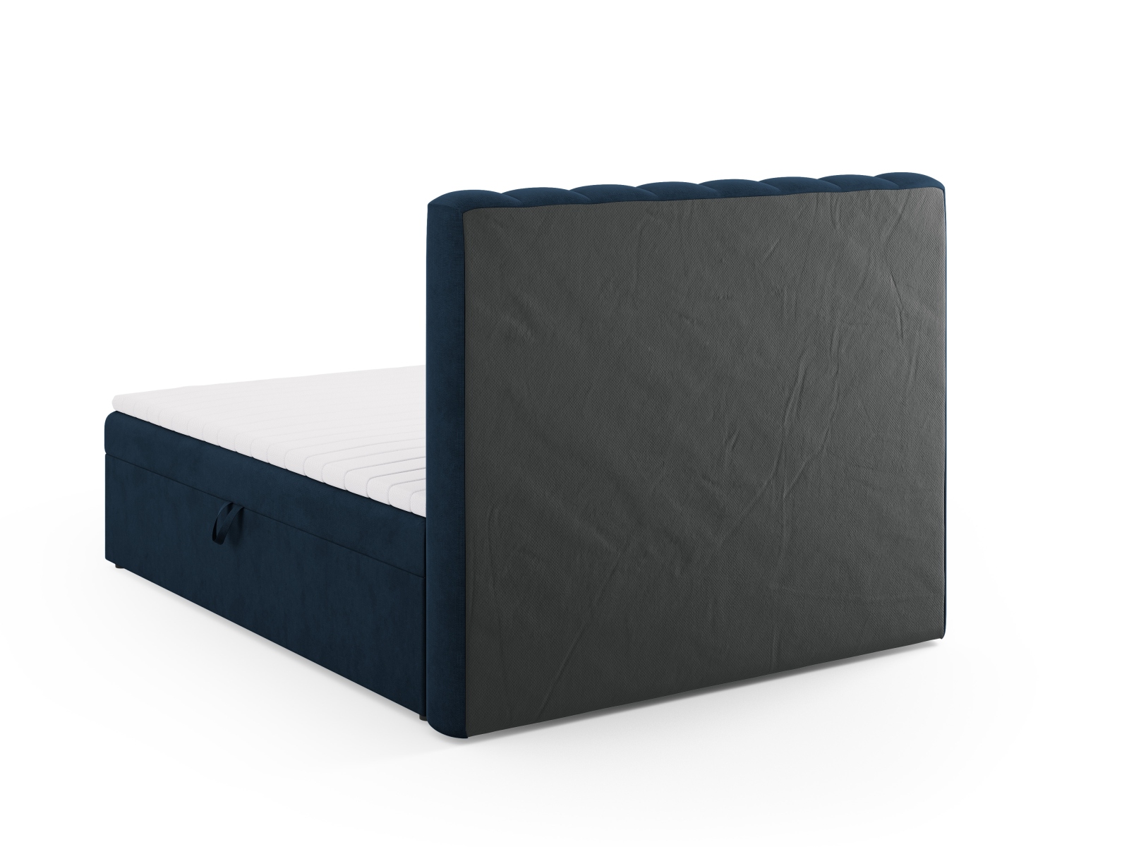Boxspring Bed Set: Headboard + Box Springs/Mattress + Mattress Topper, "Kelp", 160x210x125