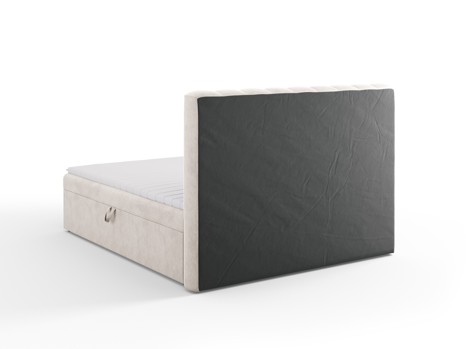 Boxspring Bed Set: Headboard + Box Springs/Mattress + Mattress Topper, "Kelp", 180x210x125