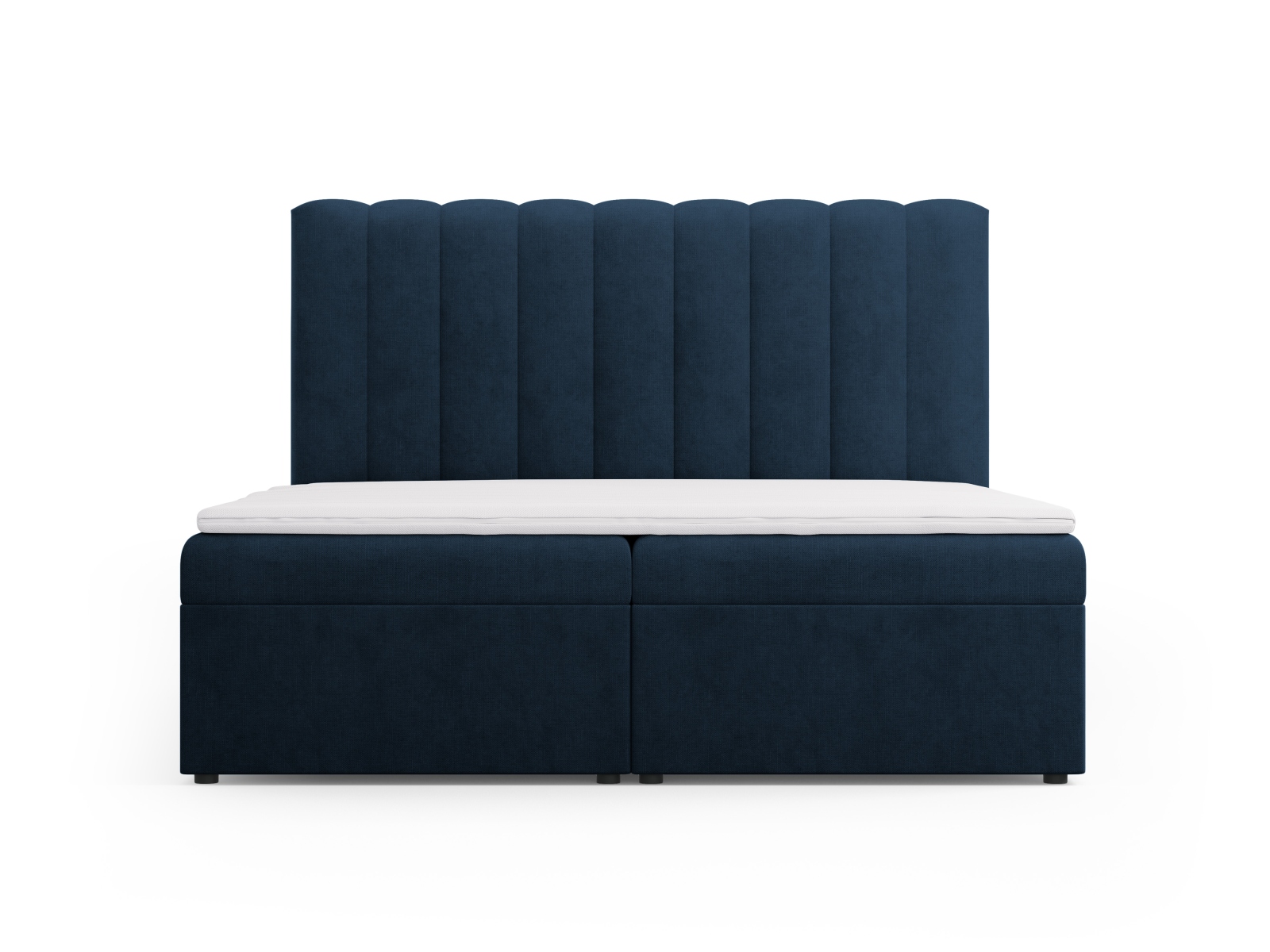 Boxspring Bed Set: Headboard + Box Springs/Mattress + Mattress Topper, "Kelp", 180x210x125
