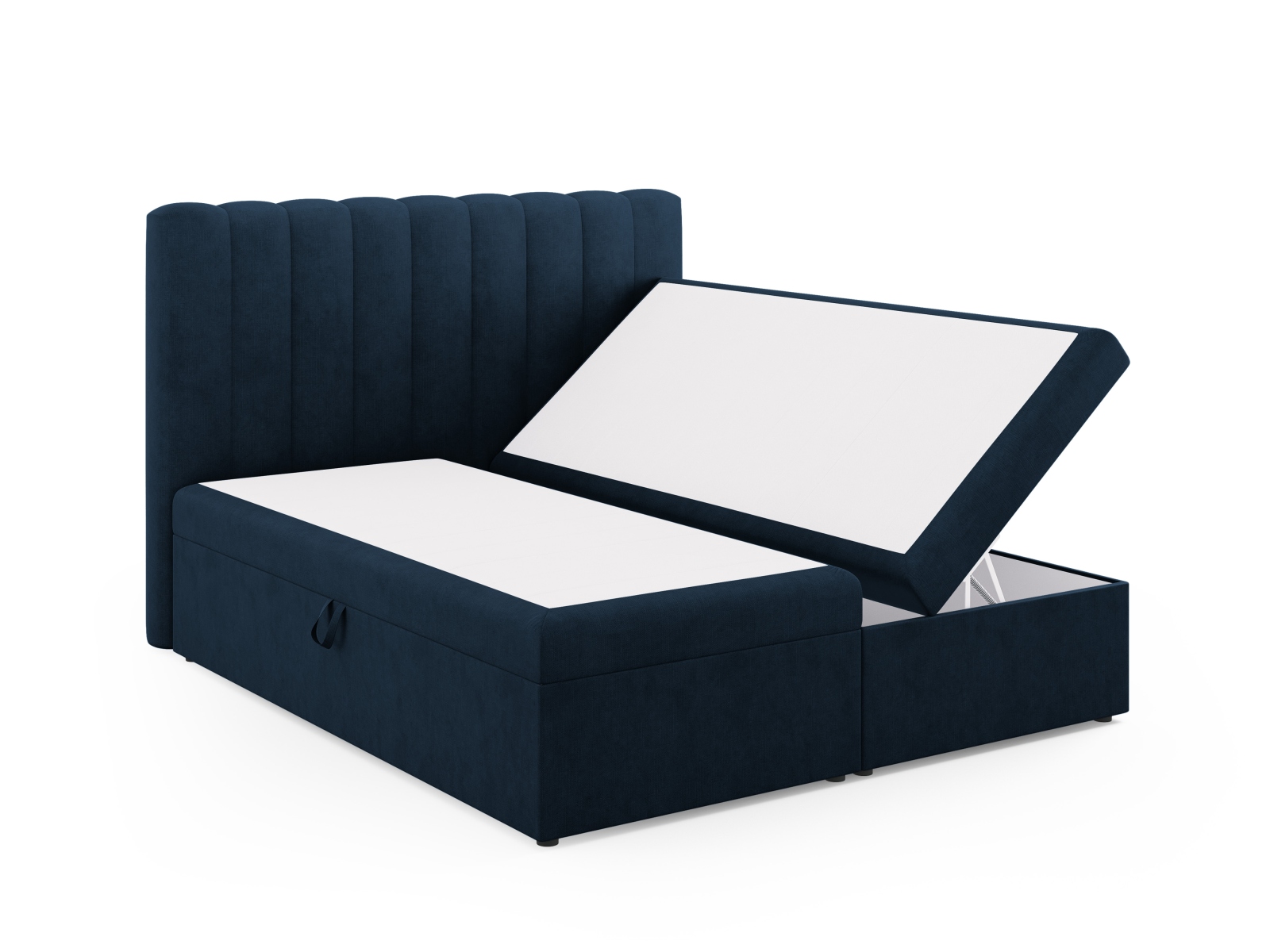 Boxspring Bed Set: Headboard + Box Springs/Mattress + Mattress Topper, "Kelp", 180x210x125