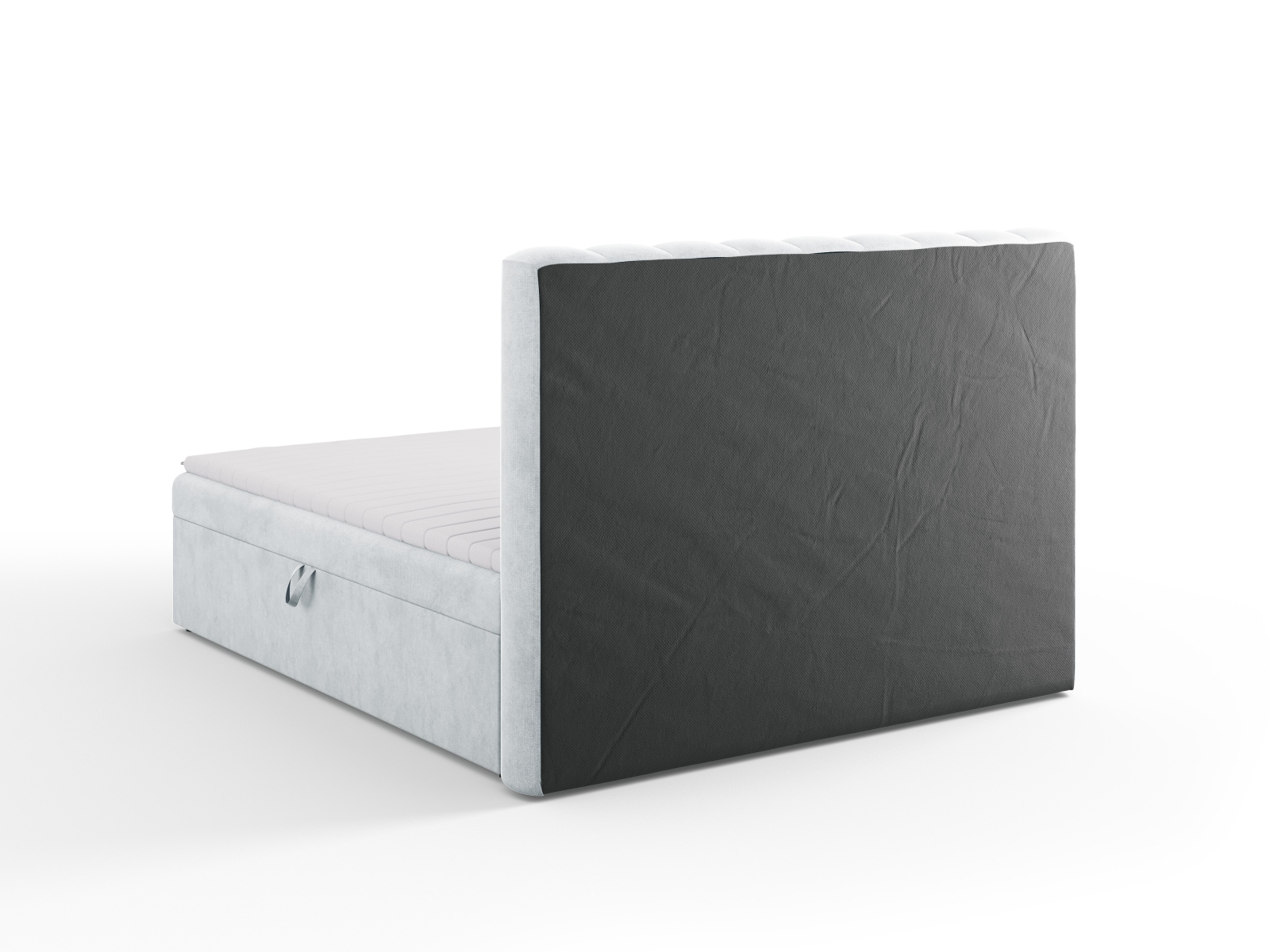 Boxspring Bed Set: Headboard + Box Springs/Mattress + Mattress Topper, "Kelp", 180x210x125