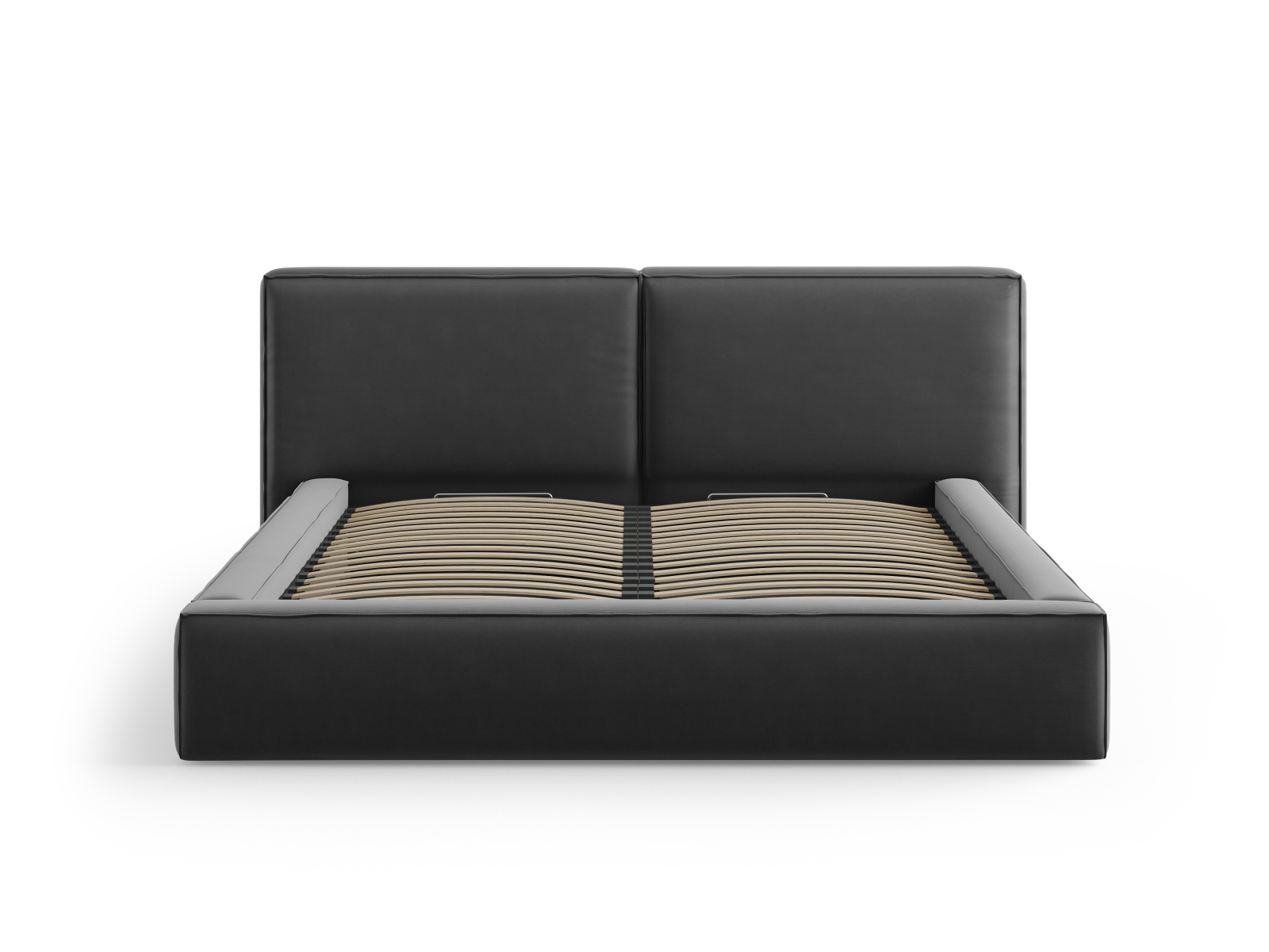 Velvet Storage Bed With Double Headboard, "Jodie", 234x228x108