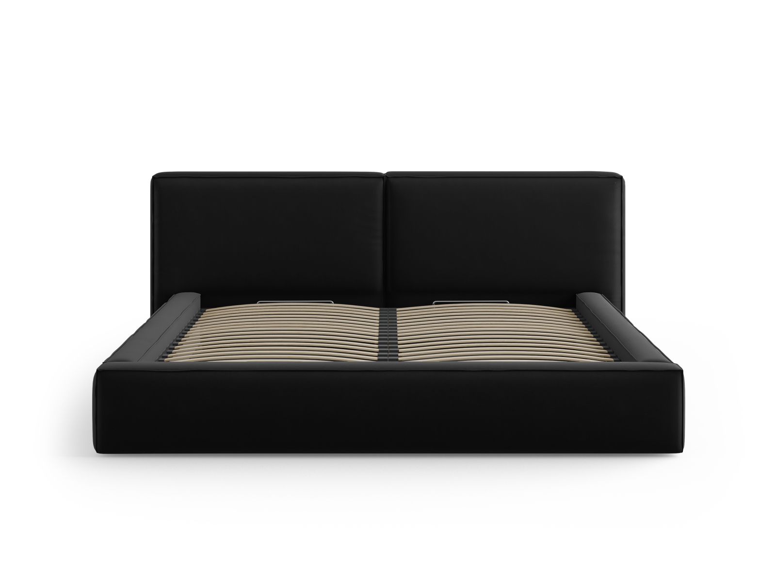 Velvet Storage Bed With Double Headboard, "Jodie", 251x228x108