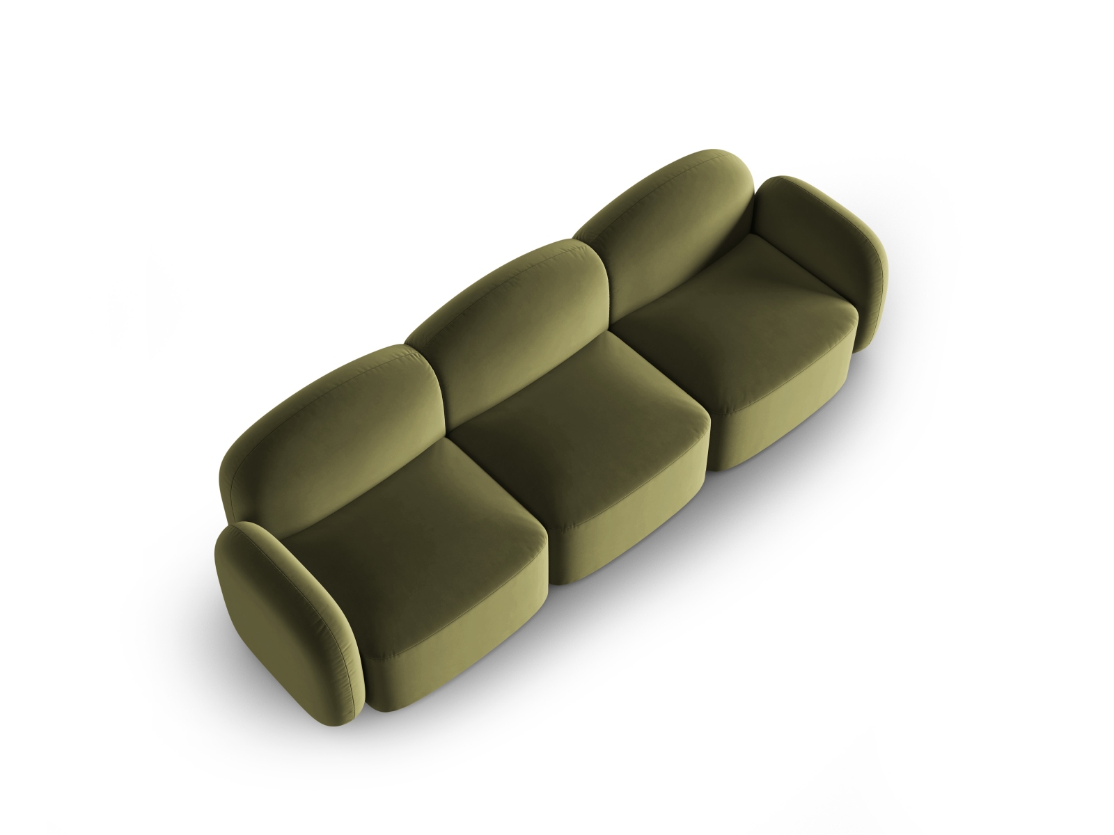 Velvet Sofa, "Blair", 3 Seats, 274x95x76