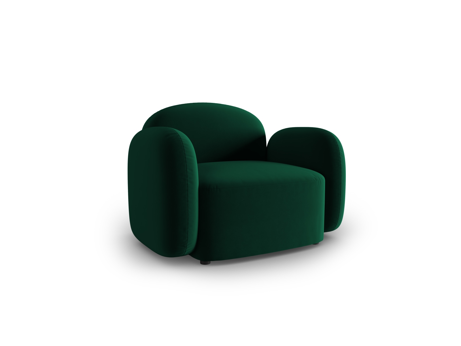 Velvet Armchair, "Blair", 1 Seat, 119x95x76