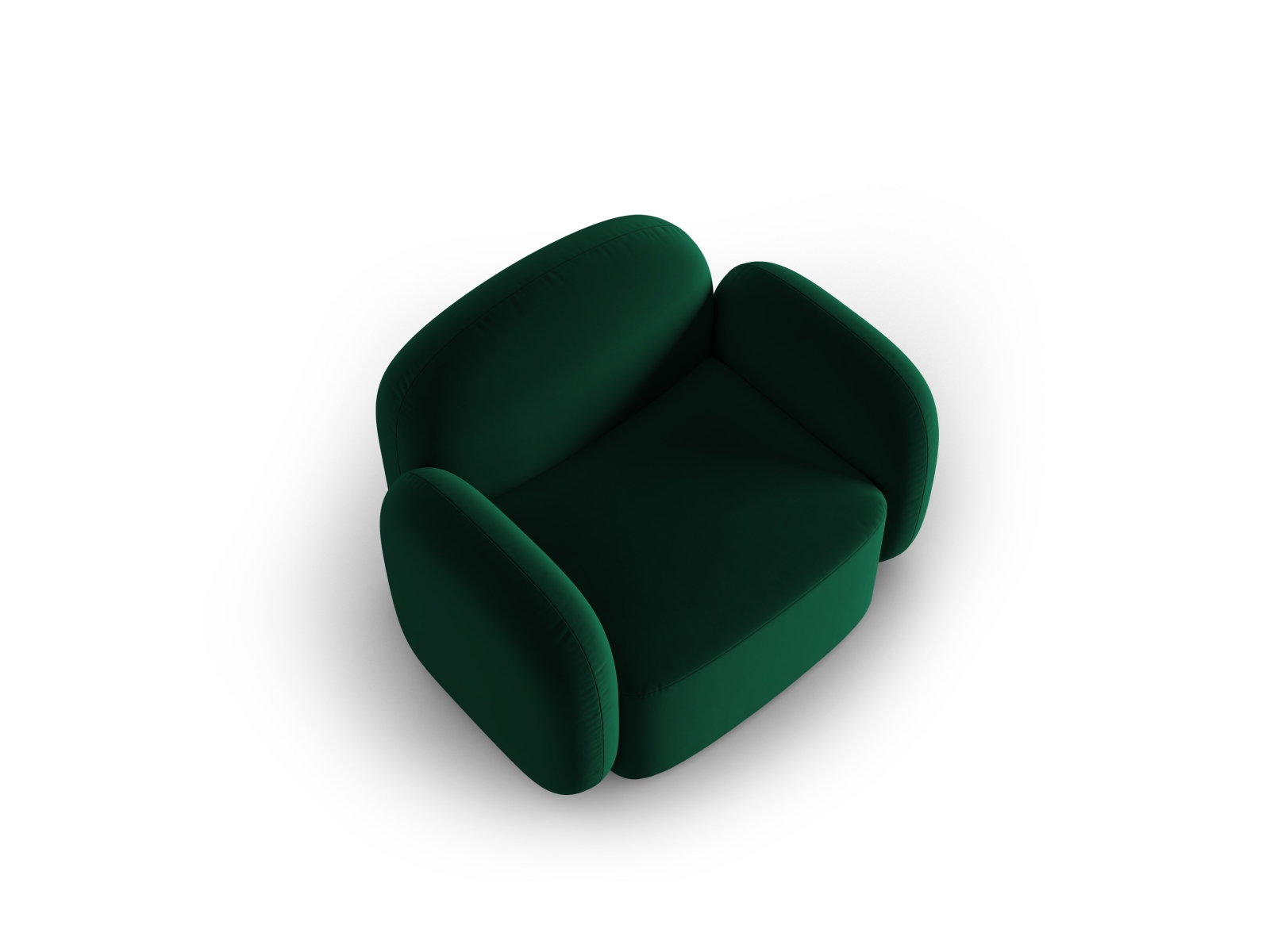 Velvet Armchair, "Blair", 1 Seat, 119x95x76