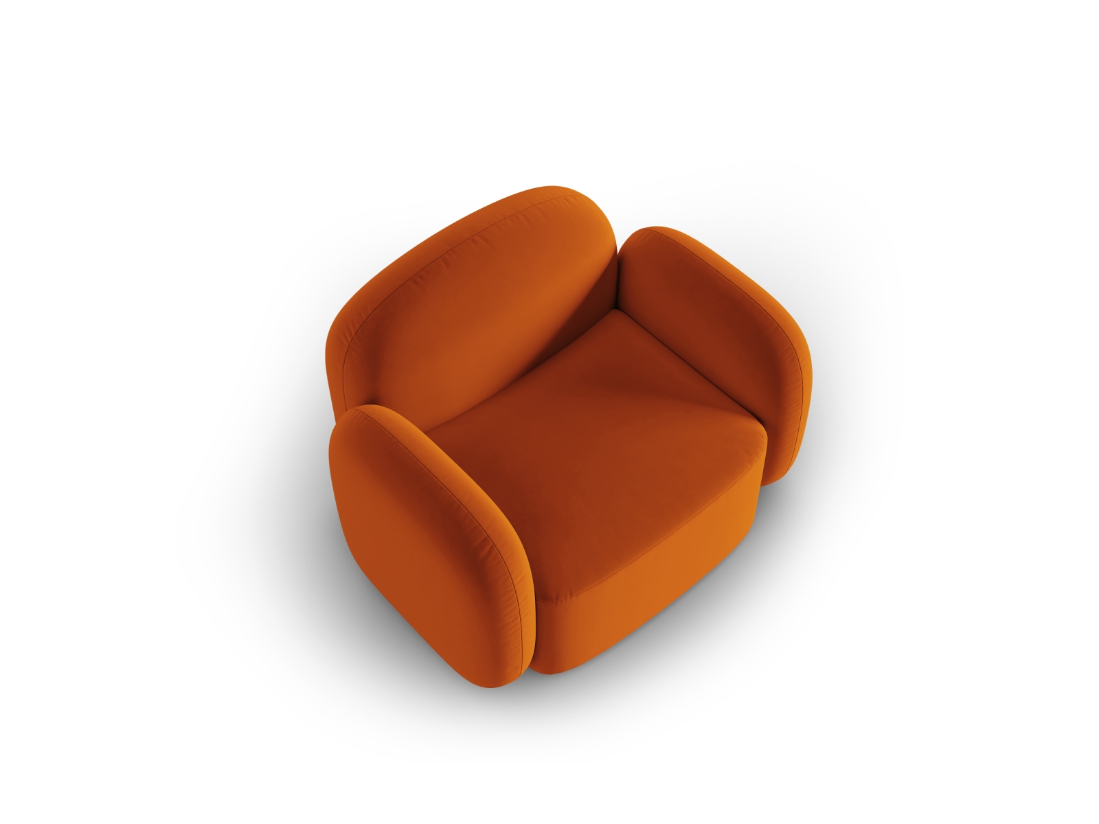 Velvet Armchair, "Blair", 1 Seat, 119x95x76