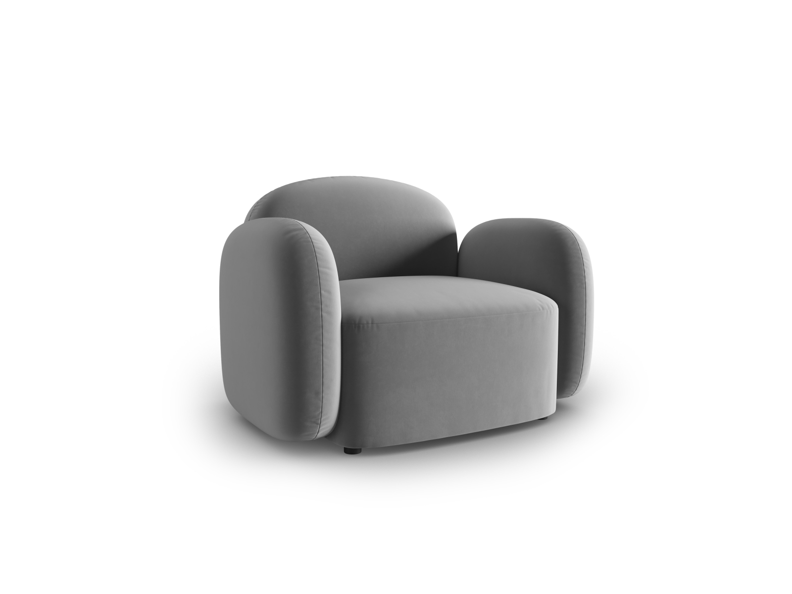 Velvet Armchair, "Blair", 1 Seat, 119x95x76