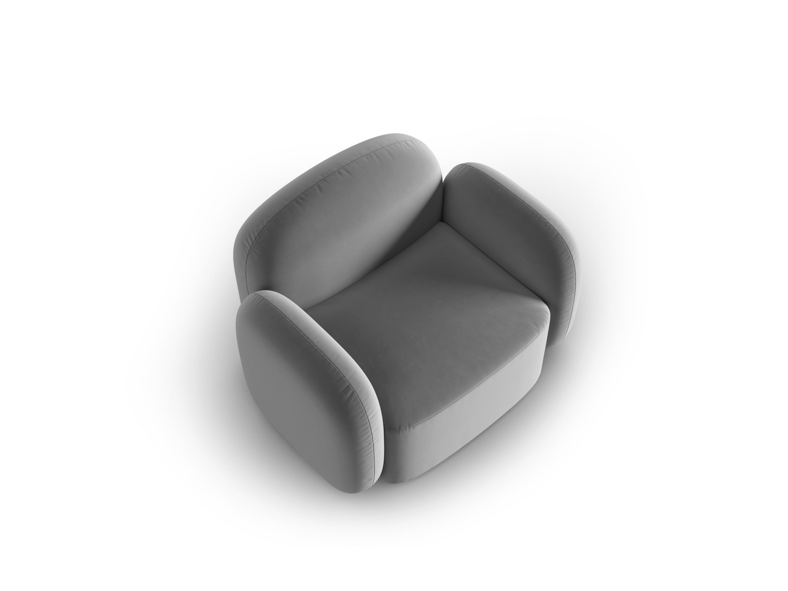 Velvet Armchair, "Blair", 1 Seat, 119x95x76