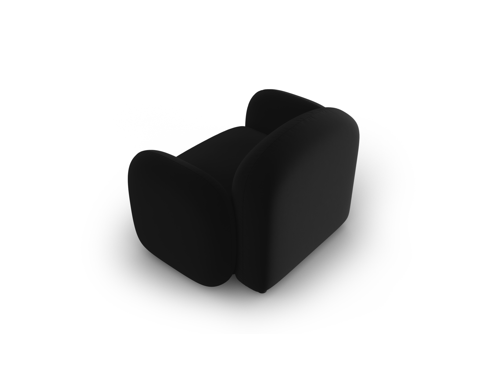 Velvet Armchair, "Blair", 1 Seat, 119x95x76