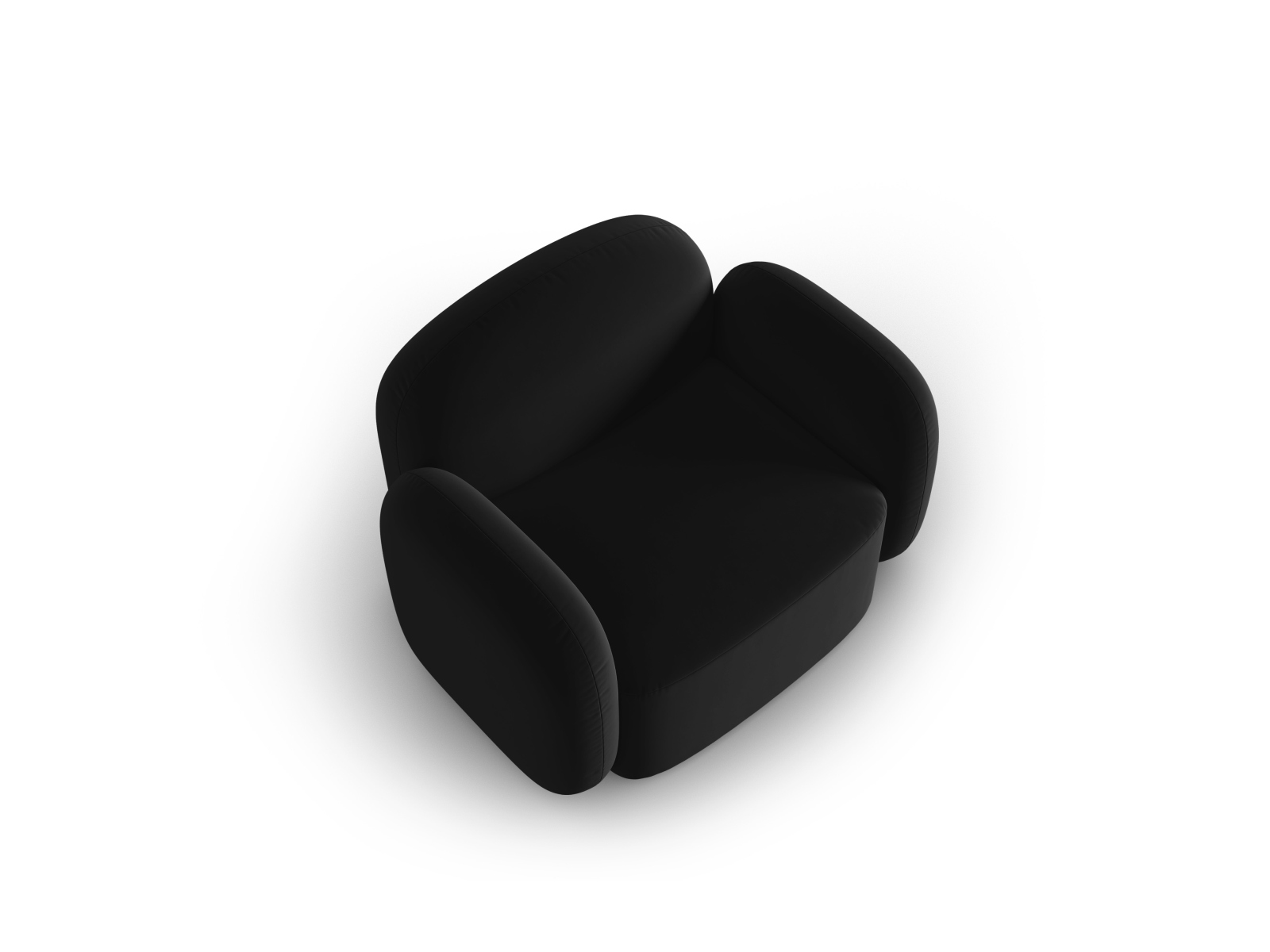 Velvet Armchair, "Blair", 1 Seat, 119x95x76