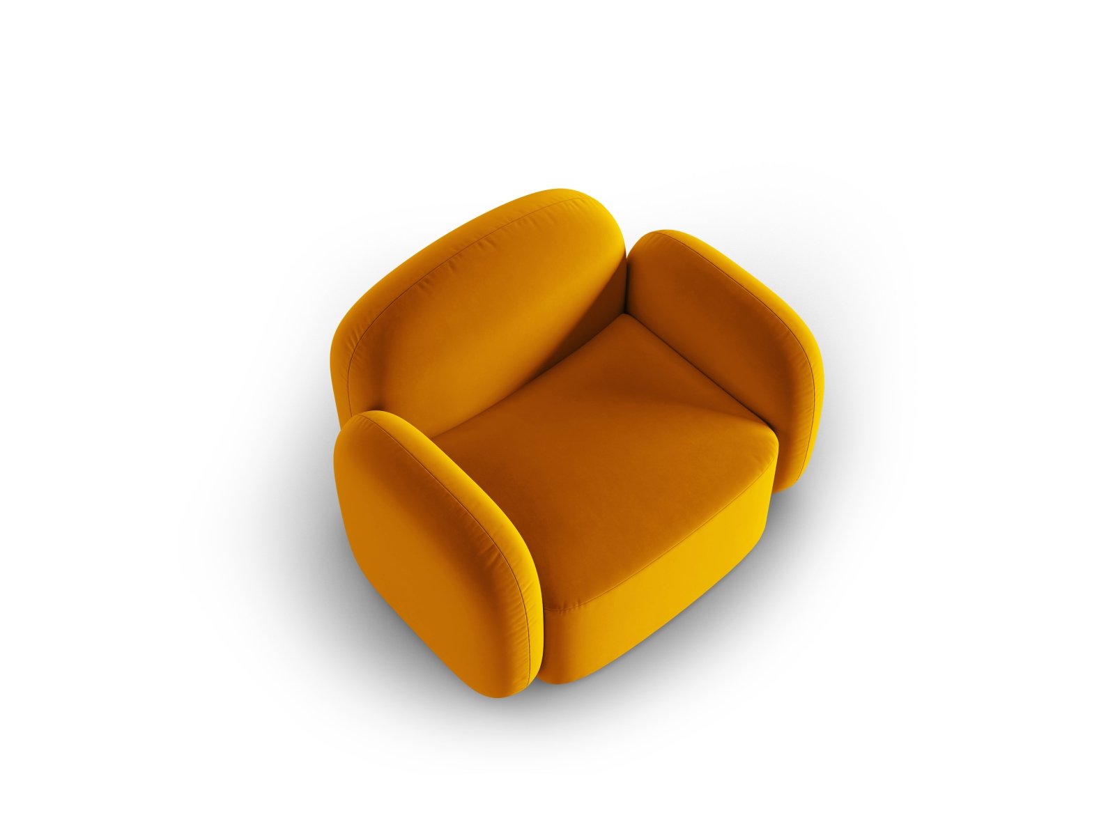 Velvet Armchair, "Blair", 1 Seat, 119x95x76