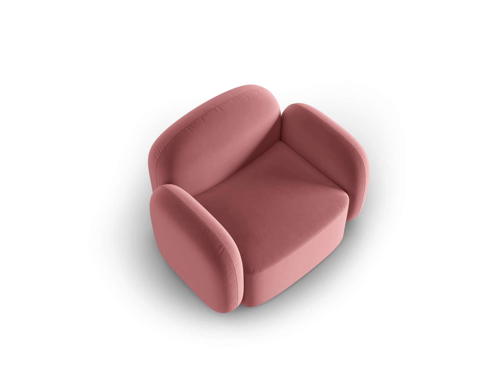 Velvet Armchair, "Blair", 1 Seat, 119x95x76
