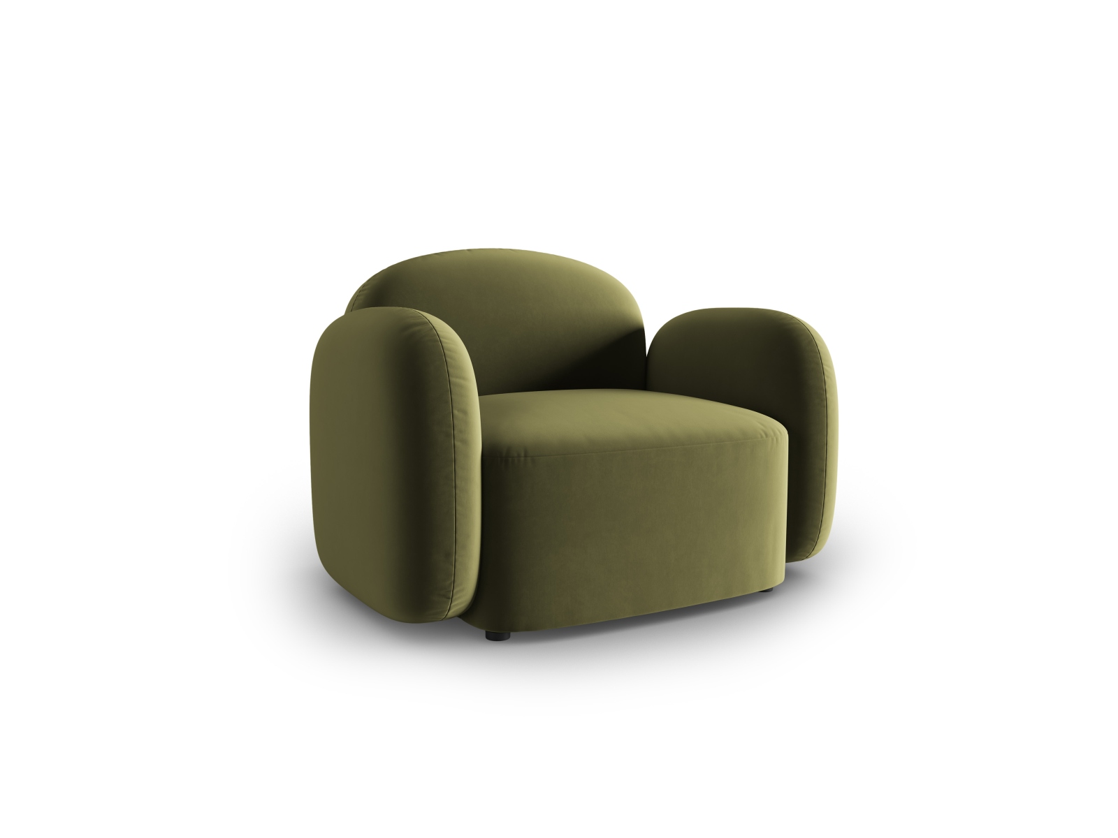 Velvet Armchair, "Blair", 1 Seat, 119x95x76