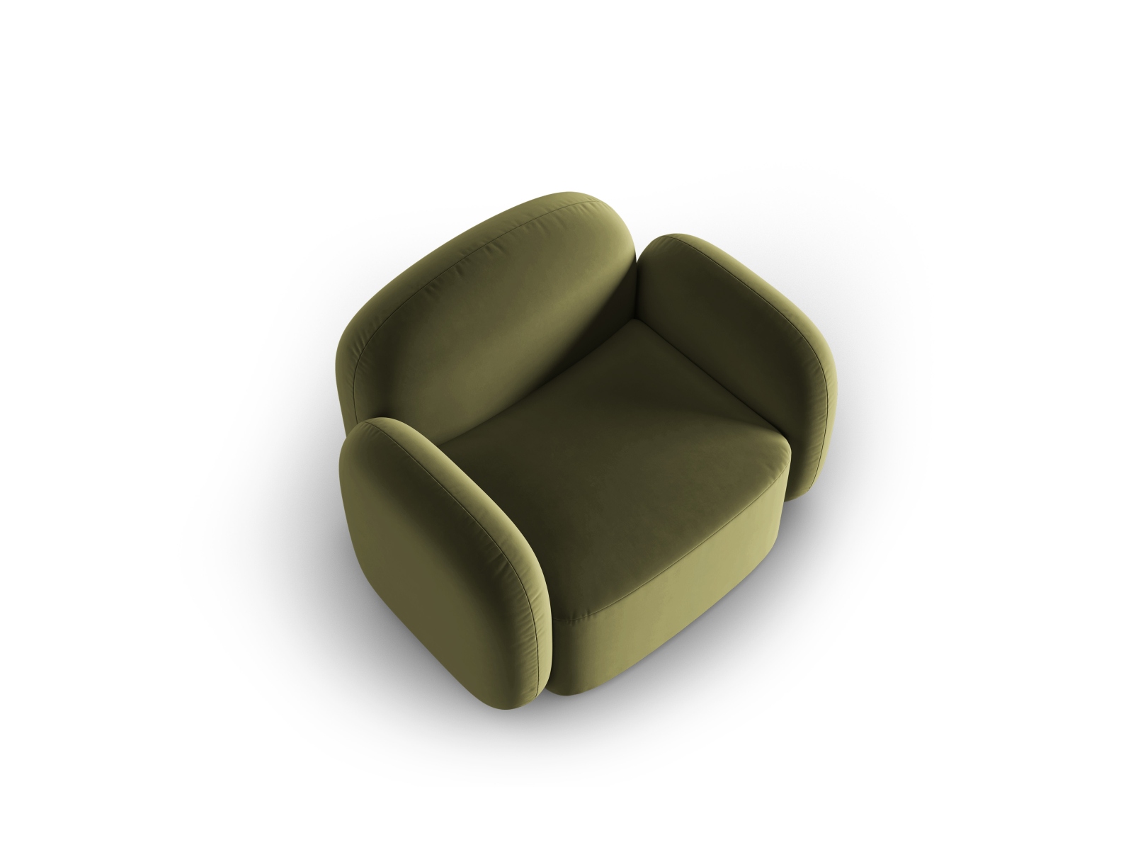 Velvet Armchair, "Blair", 1 Seat, 119x95x76