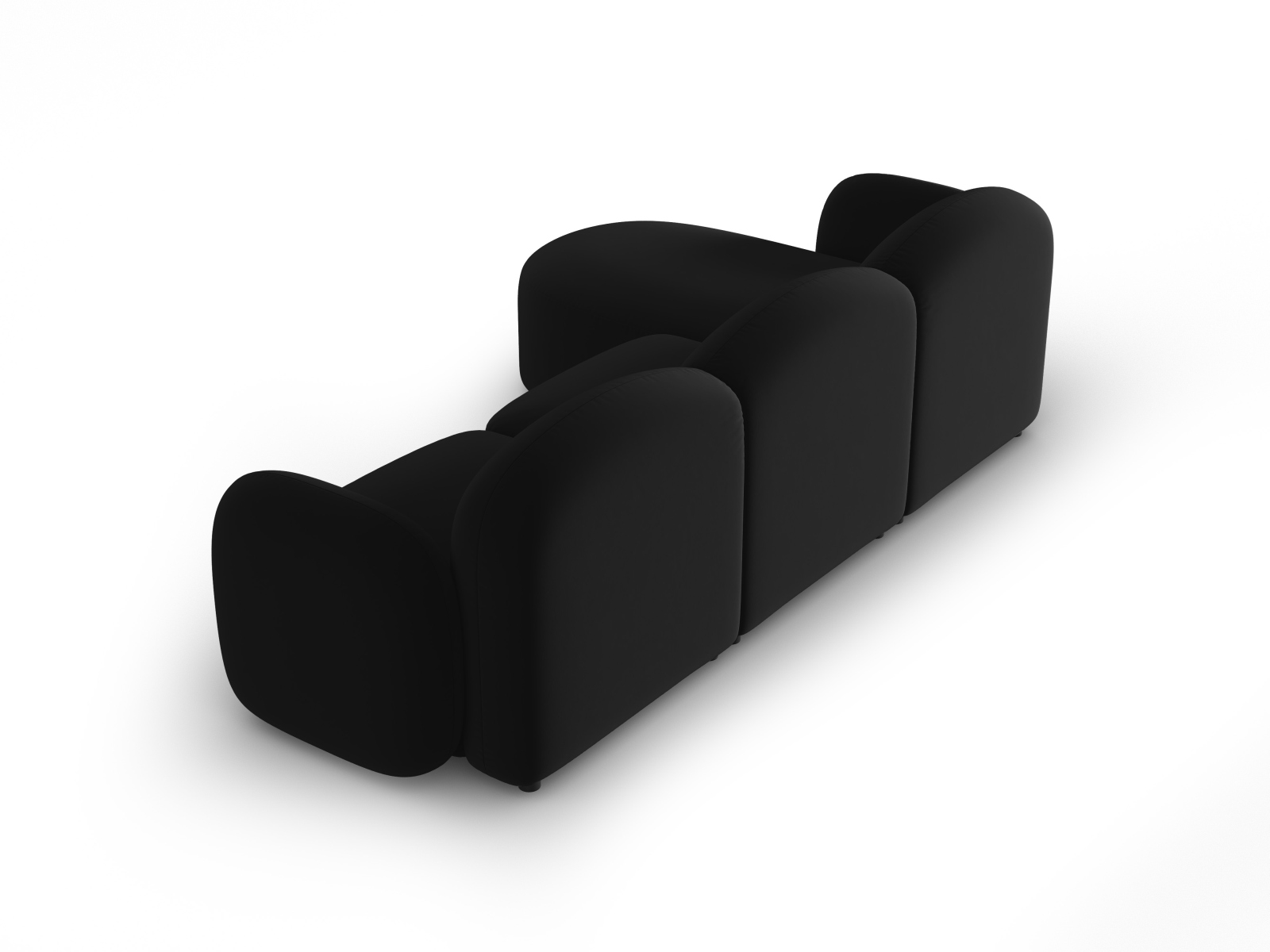 Velvet Right Corner Sofa, "Blair", 4 Seats, 274x167x76
