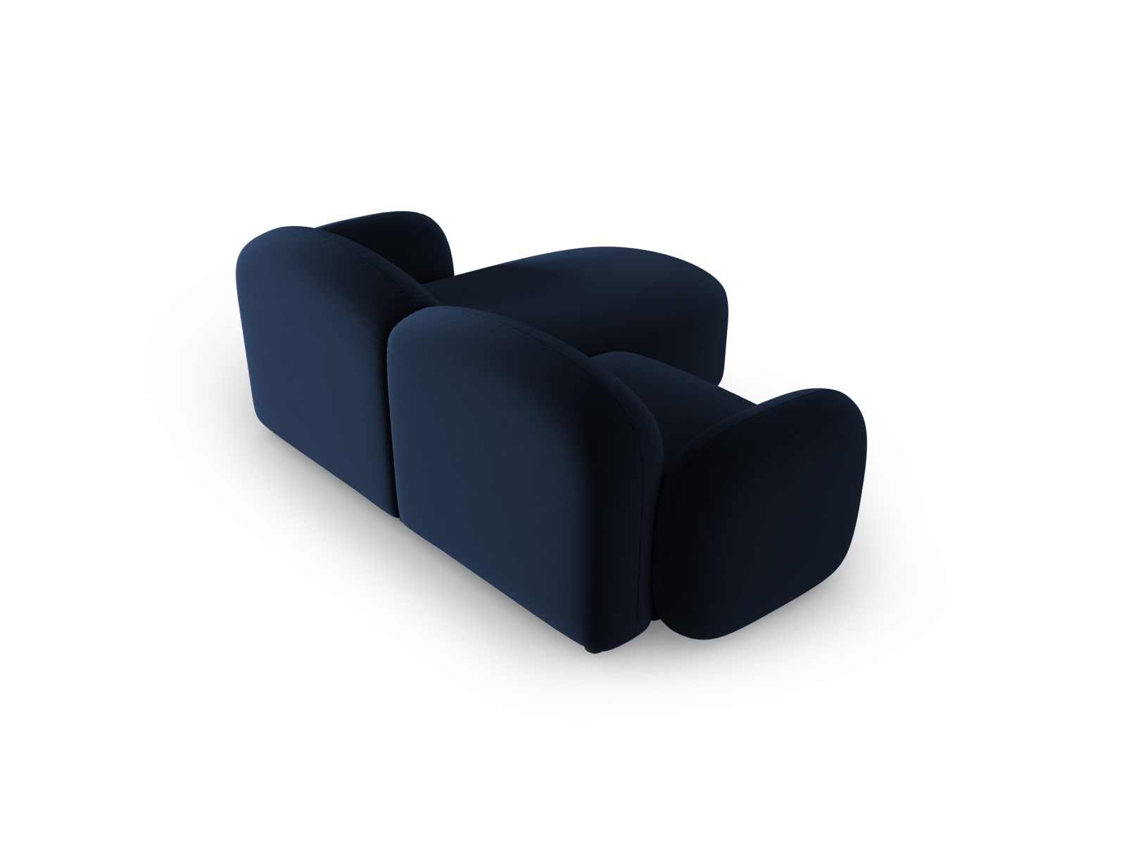 Velvet Left Corner Sofa, "Blair", 3 Seats, 194x167x76