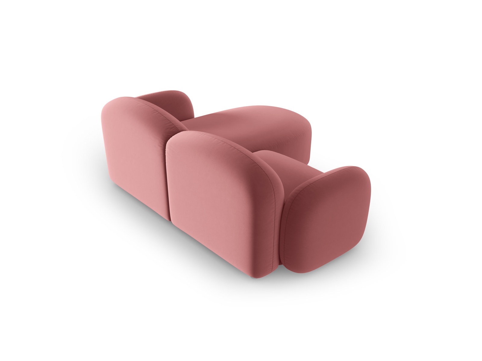 Velvet Left Corner Sofa, "Blair", 3 Seats, 194x167x76