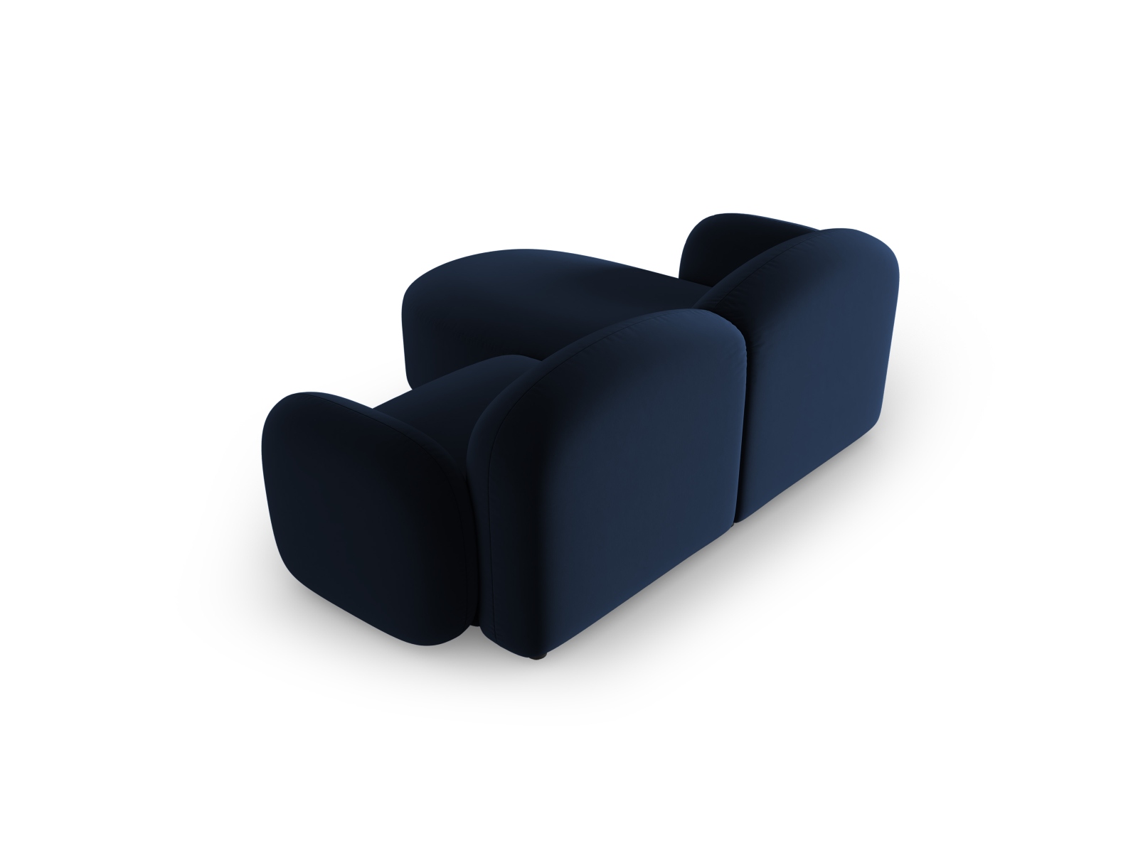 Velvet Right Corner Sofa, "Blair", 3 Seats, 194x167x76