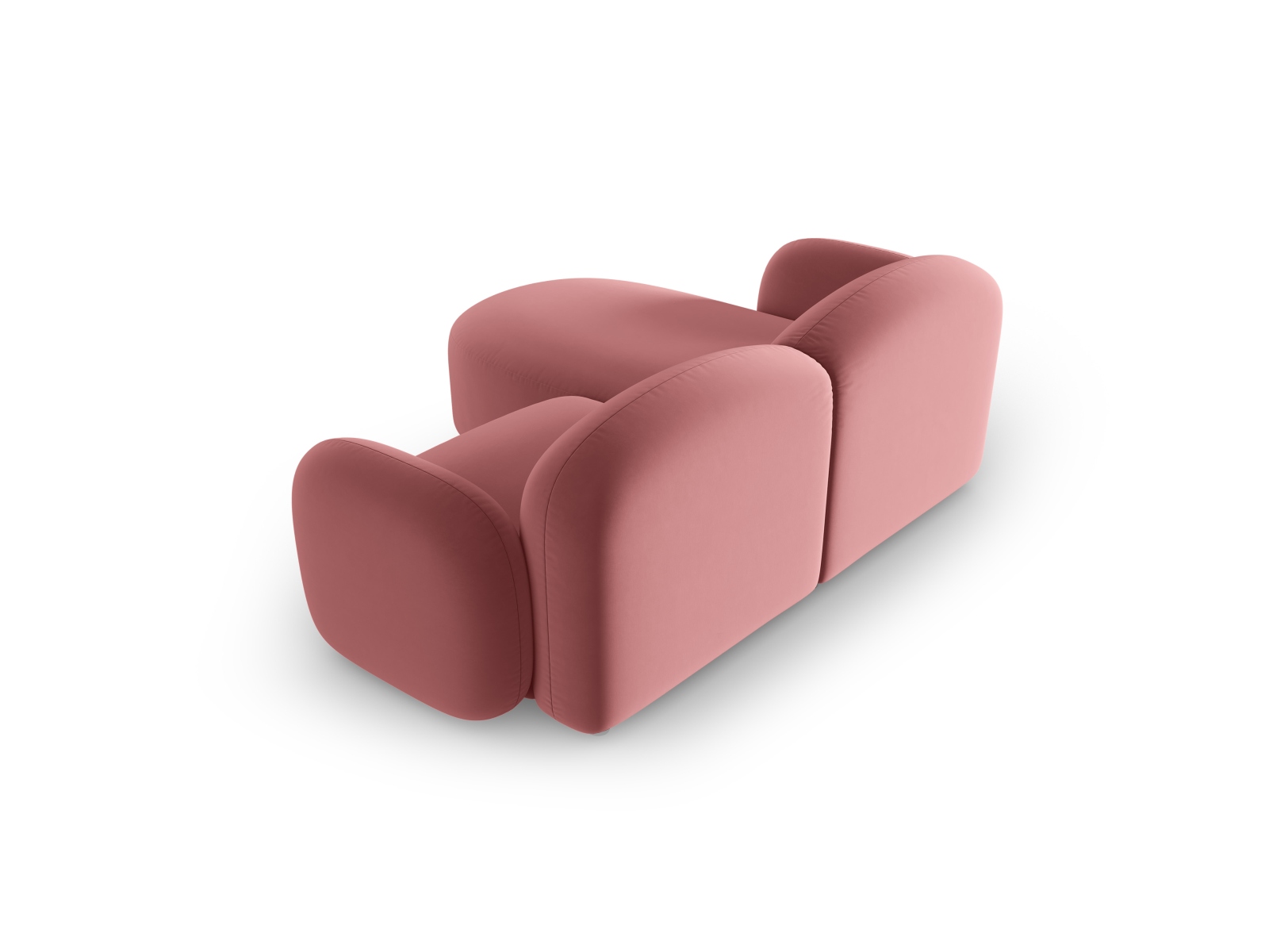 Velvet Right Corner Sofa, "Blair", 3 Seats, 194x167x76