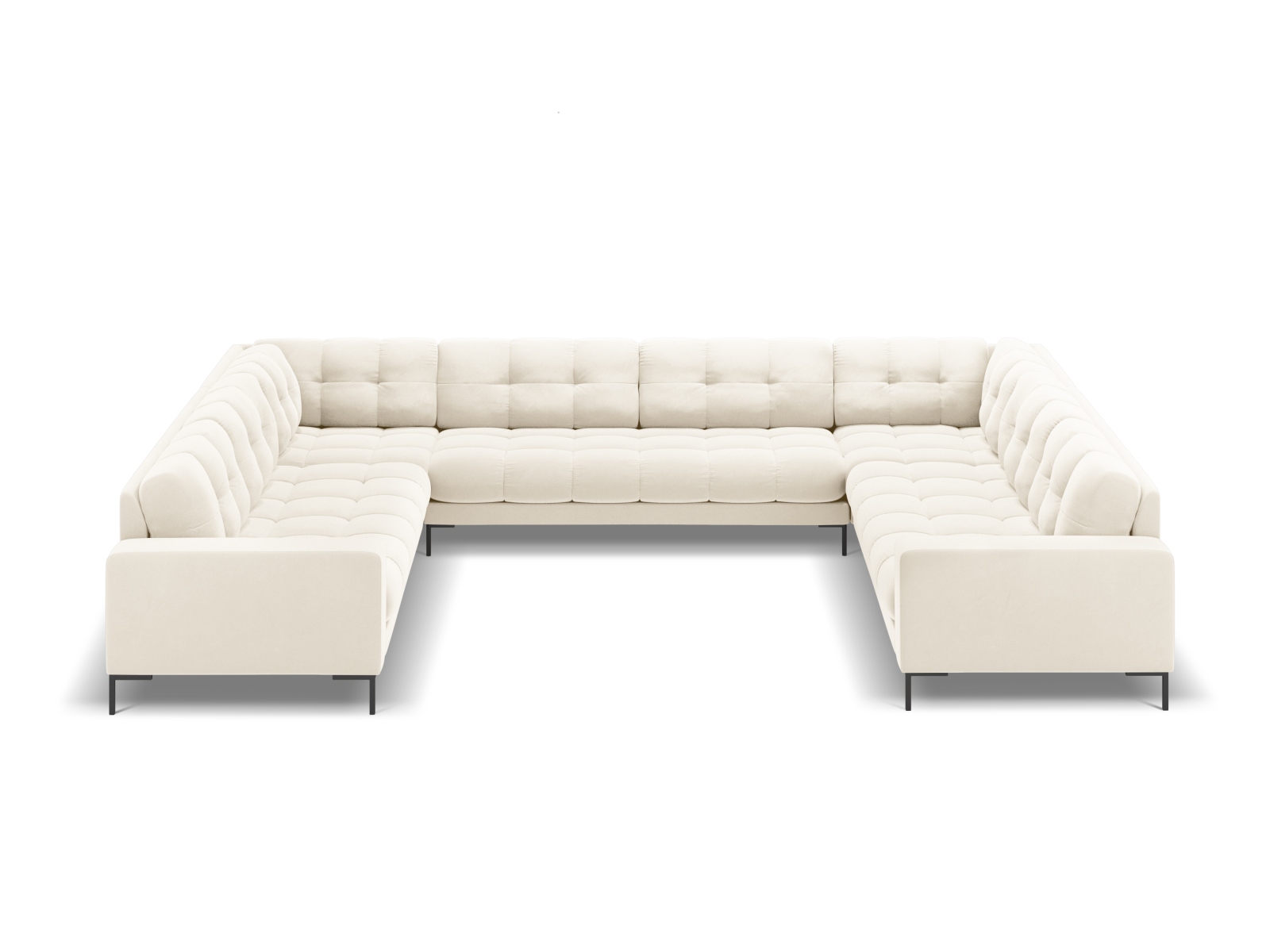 Velvet Panoramic Sofa, "Mamaia", 9 Seats, 337x256x75