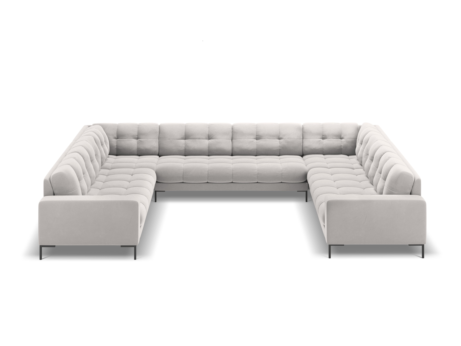 Velvet Panoramic Sofa, "Mamaia", 9 Seats, 337x256x75