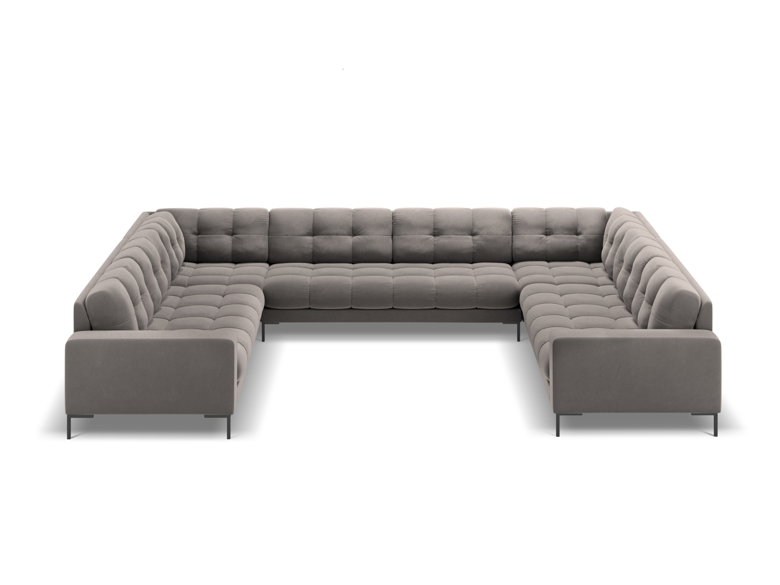 Velvet Panoramic Sofa, "Mamaia", 9 Seats, 337x256x75