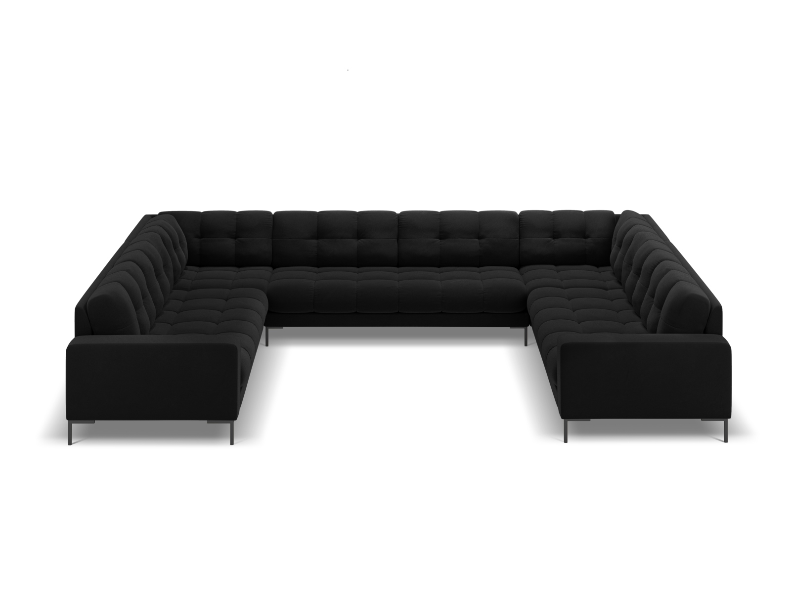 Velvet Panoramic Sofa, "Mamaia", 9 Seats, 337x256x75