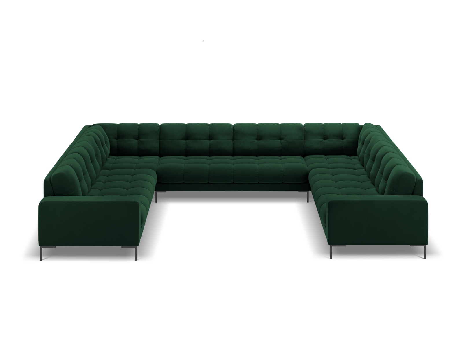 Velvet Panoramic Sofa, "Mamaia", 9 Seats, 337x256x75