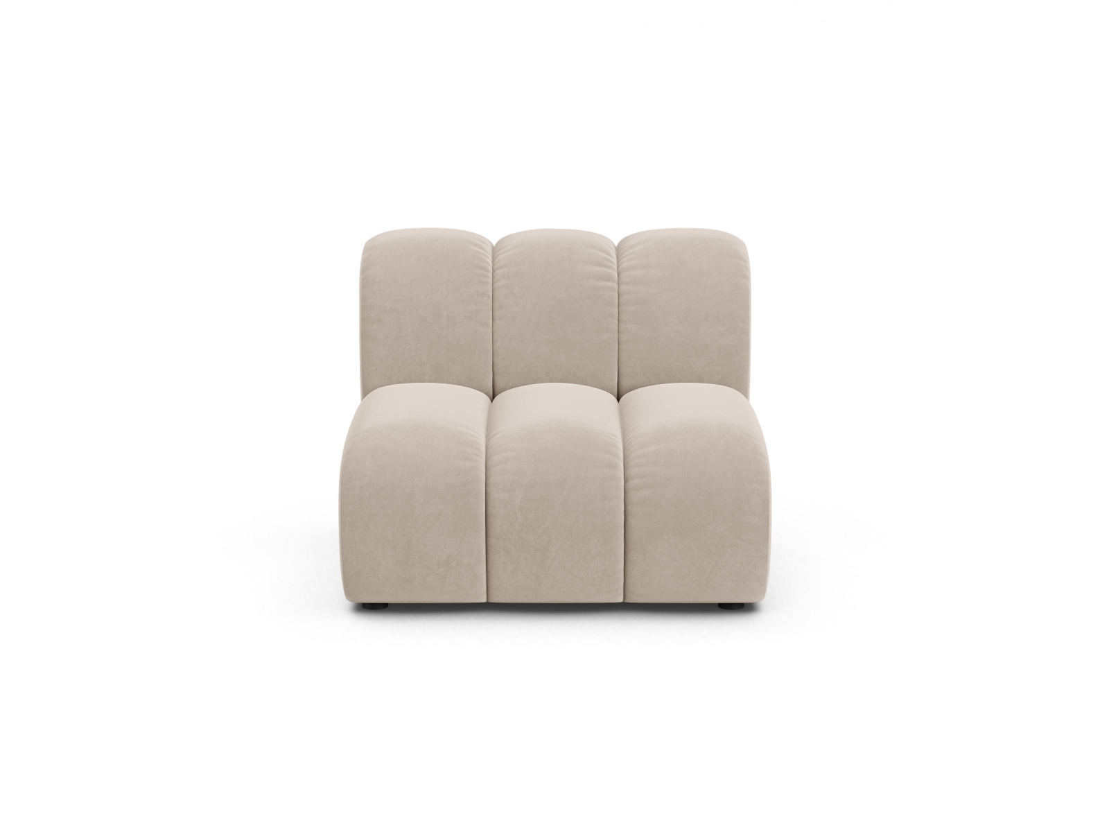 Velvet Modul Armless, "Lupine", 1 Seat, 92x95x70