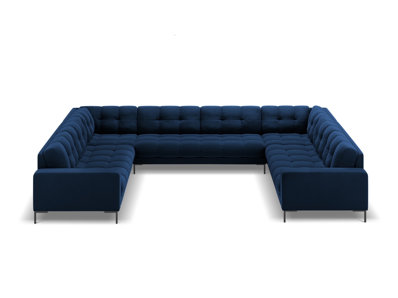 Velvet Panoramic Sofa, "Mamaia", 9 Seats, 337x256x75