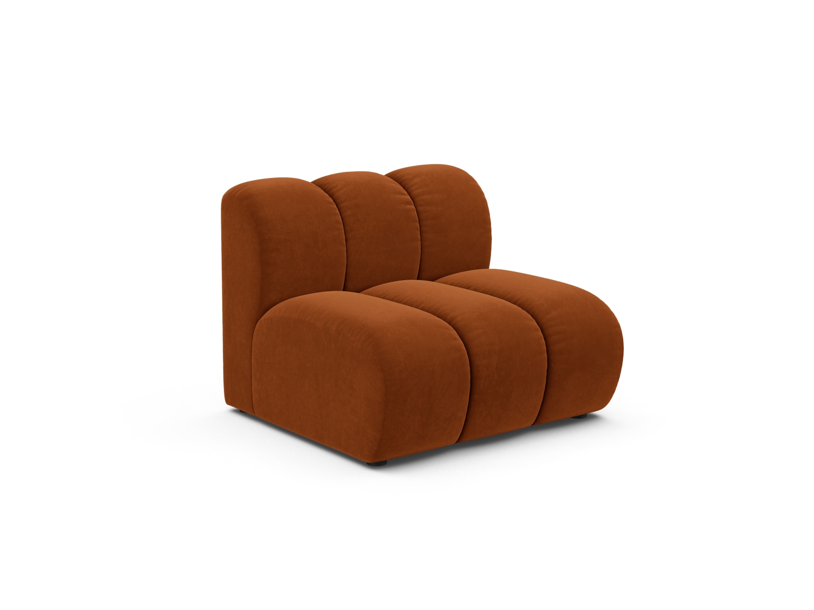 Velvet Modul Armless, "Lupine", 1 Seat, 92x95x70