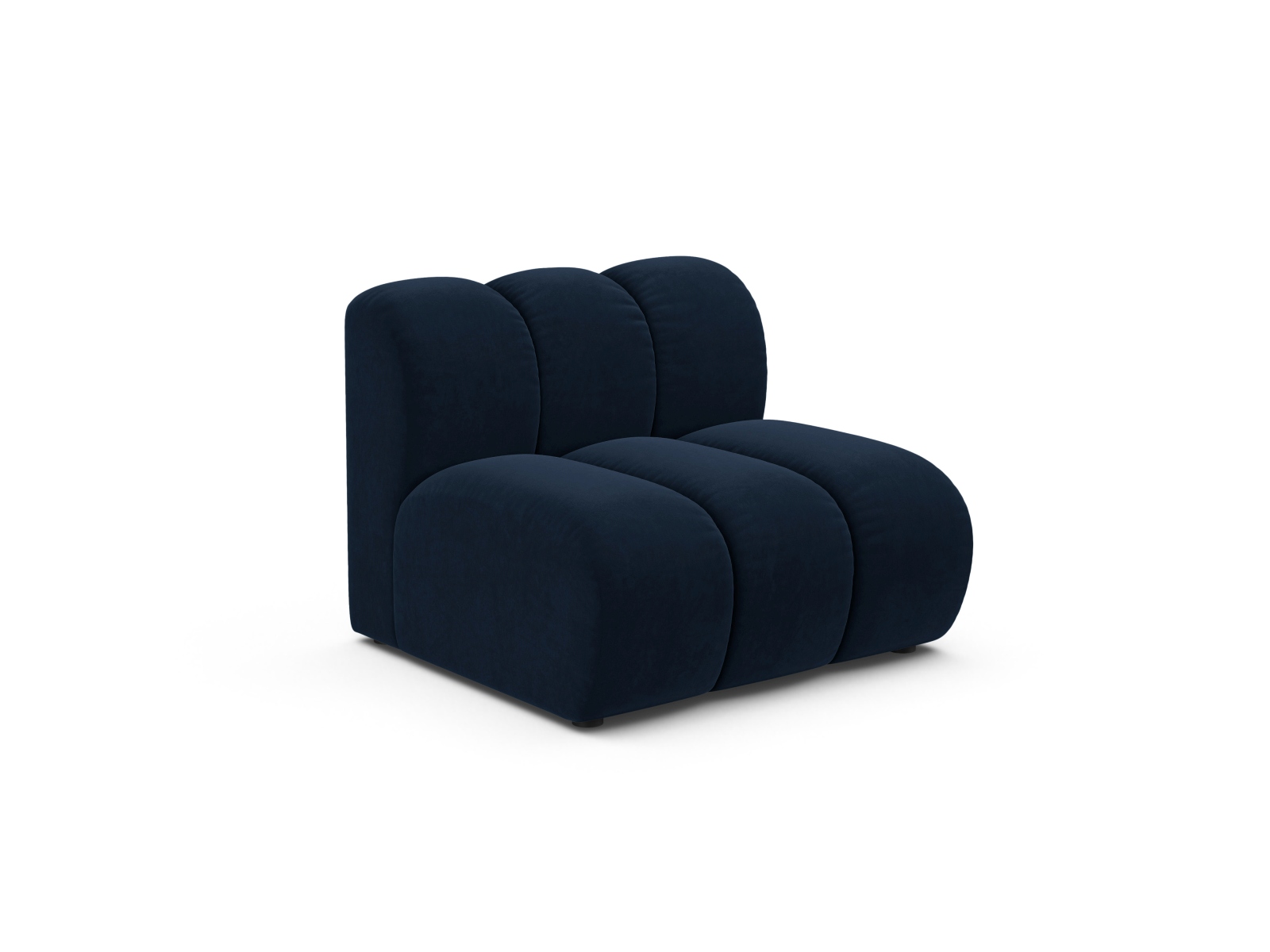 Velvet Modul Armless, "Lupine", 1 Seat, 92x95x70