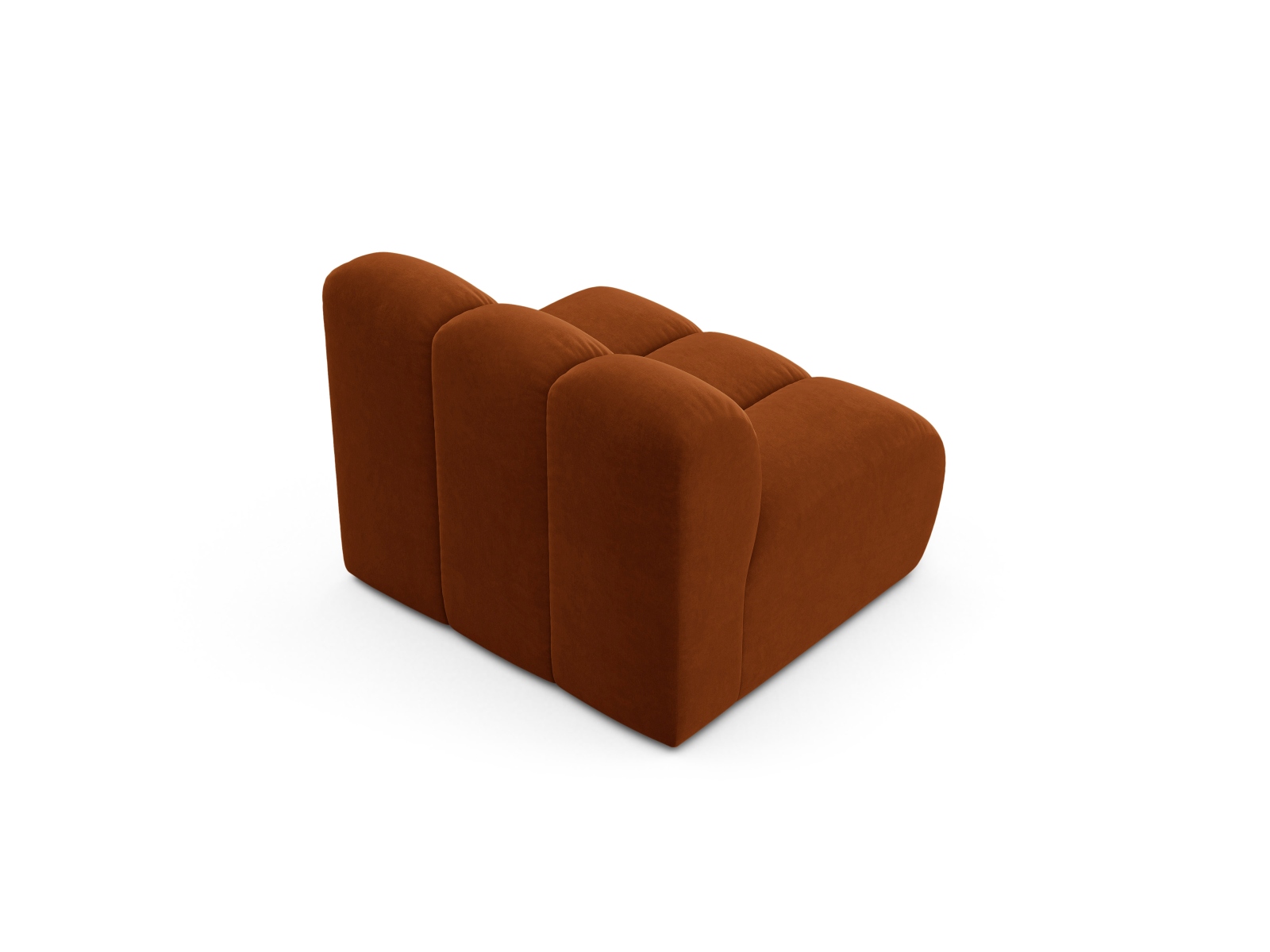 Velvet Modul Armless, "Lupine", 1 Seat, 92x95x70