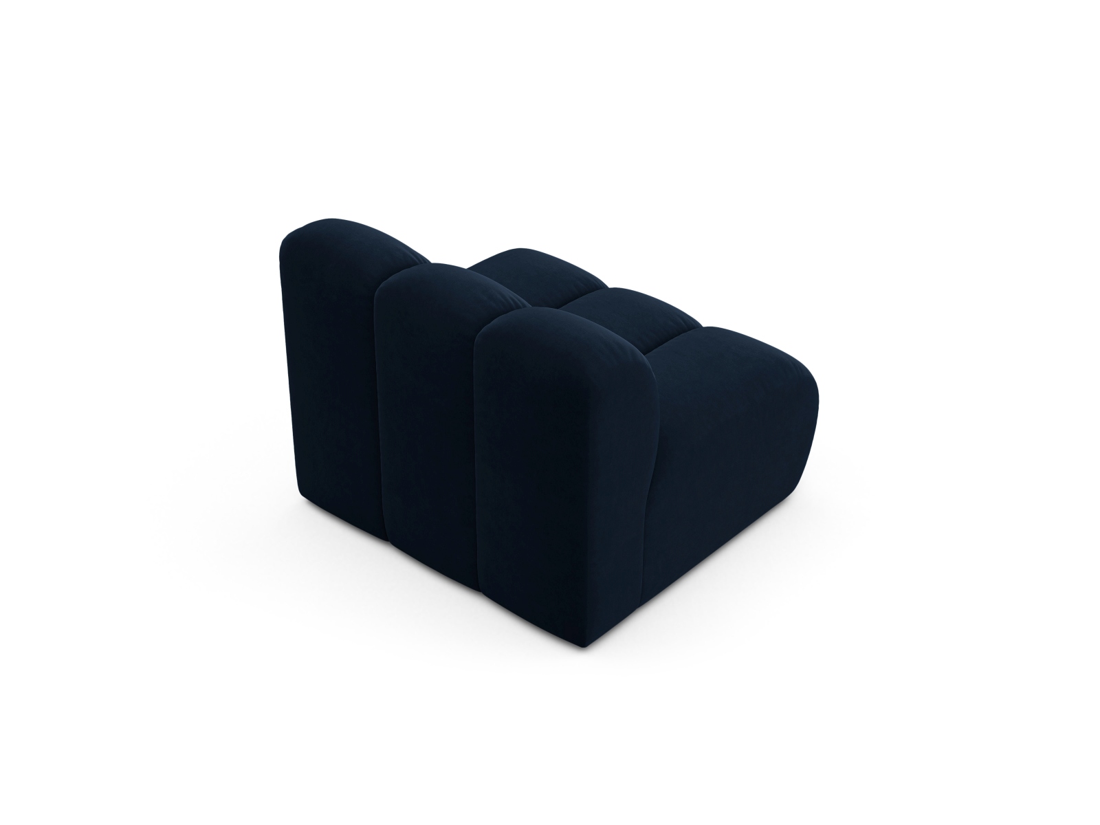 Velvet Modul Armless, "Lupine", 1 Seat, 92x95x70